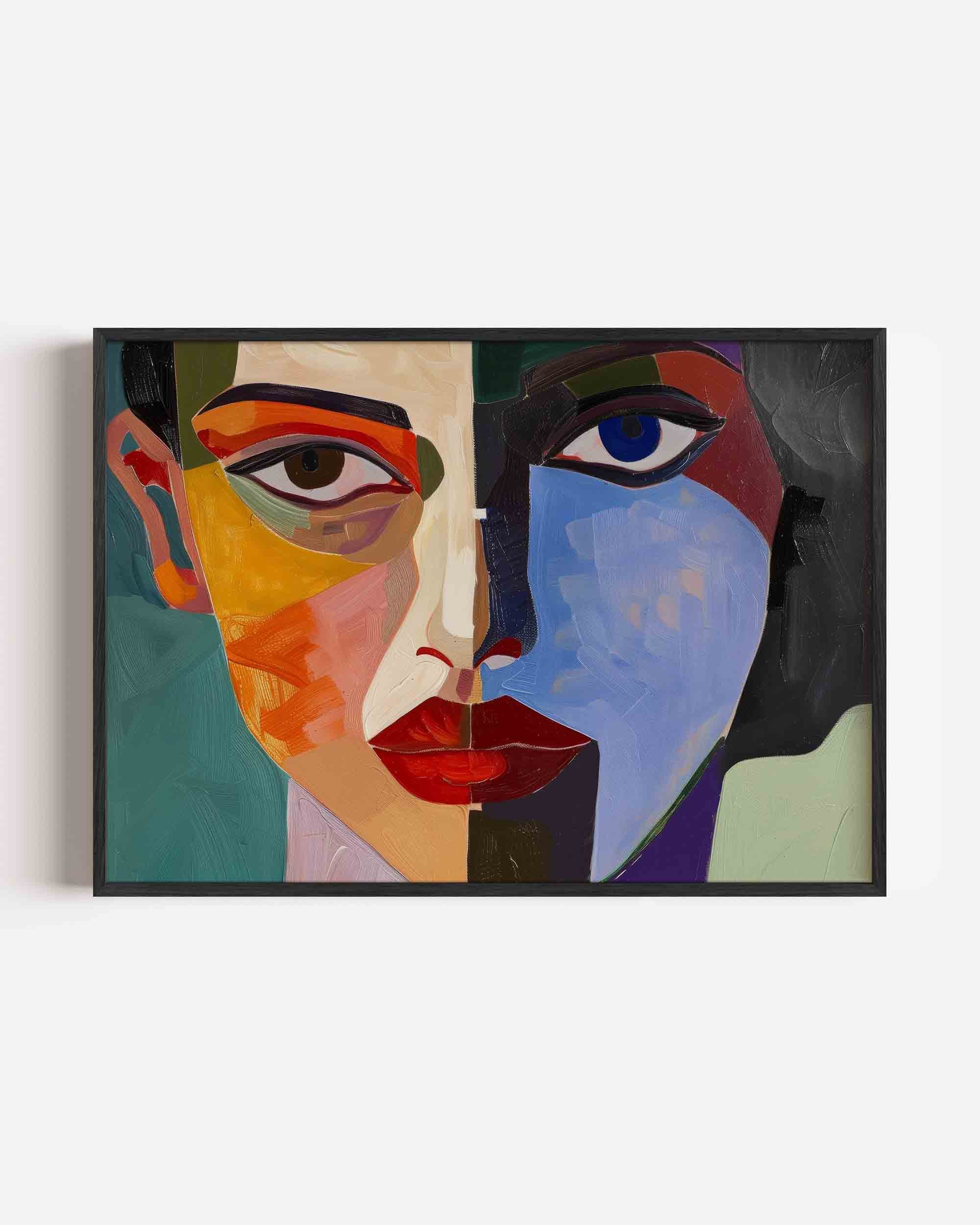 Abstract gezicht Poster