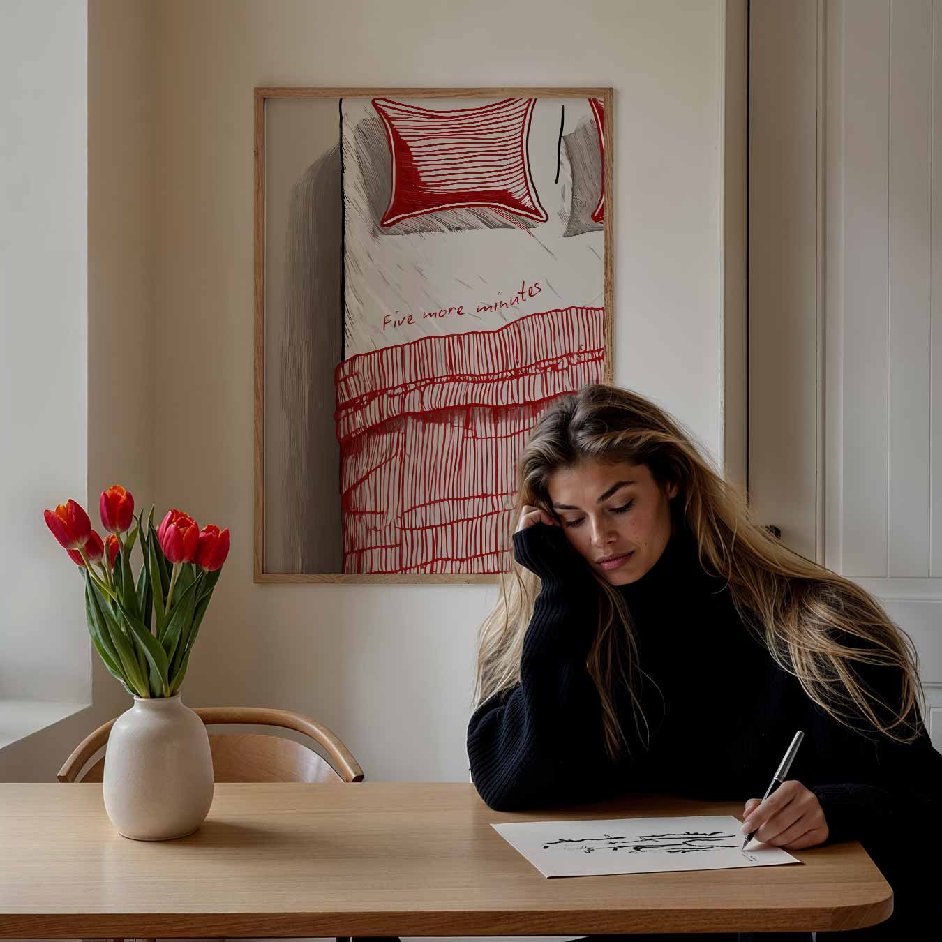 Snoozen in Stijl Poster-WallArtistic