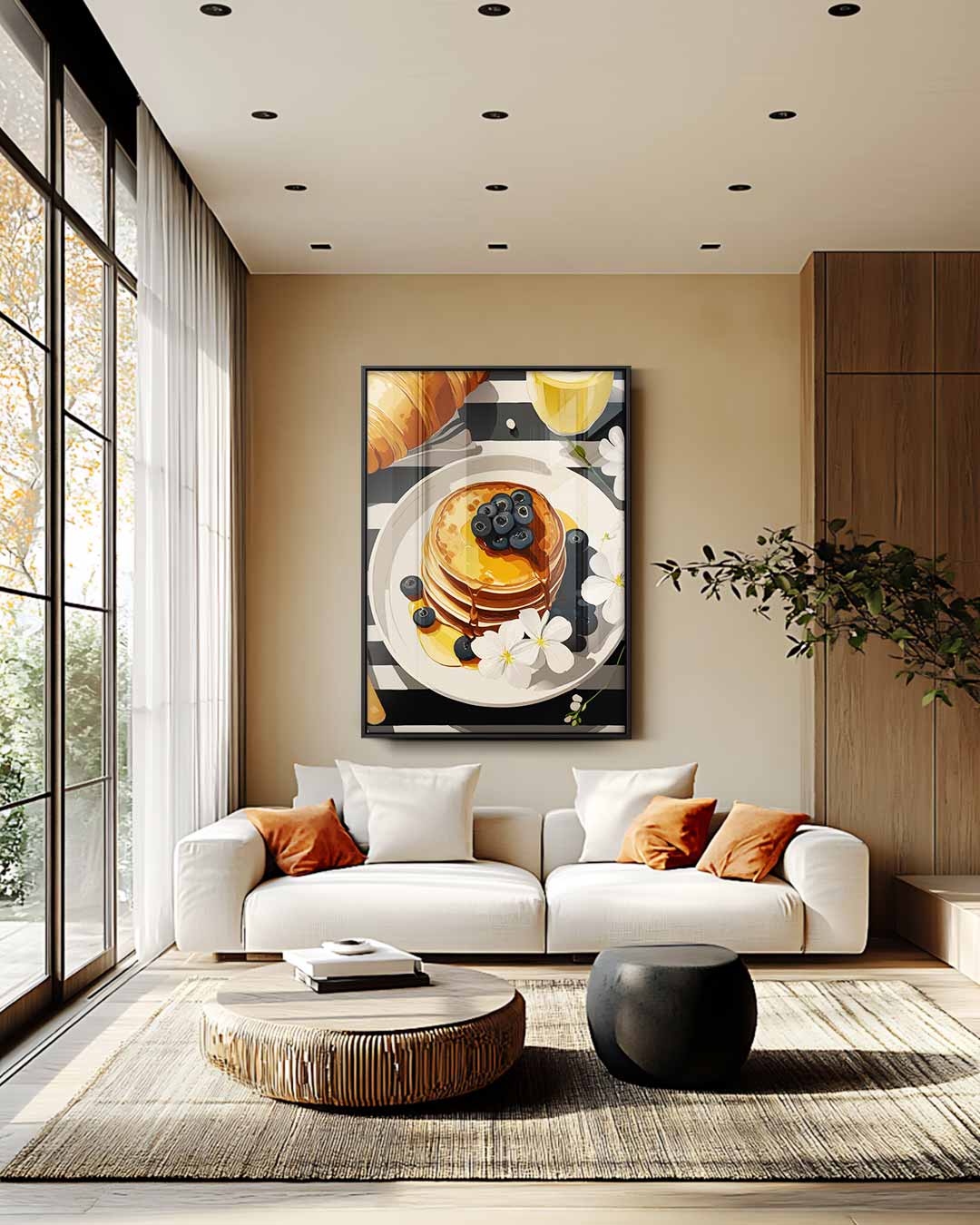 Zalig Ontbijt Tafereel Kunstwerk-canvas-dibond-plexiglas-wanddecoratie-WallArtistic