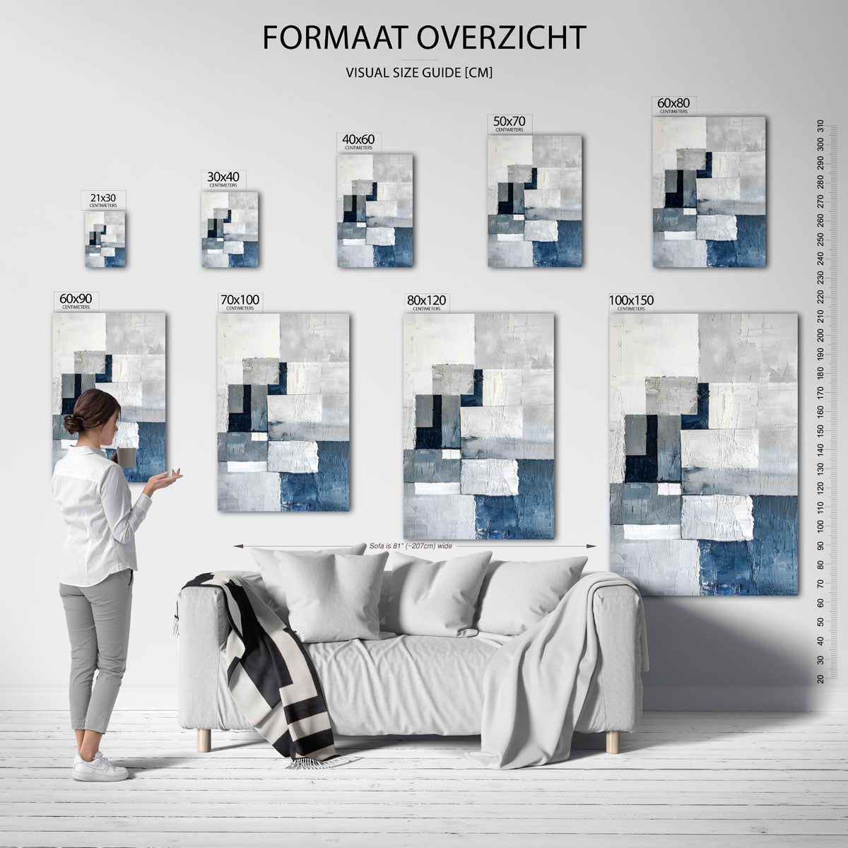 Abstracte rechthoeken Poster