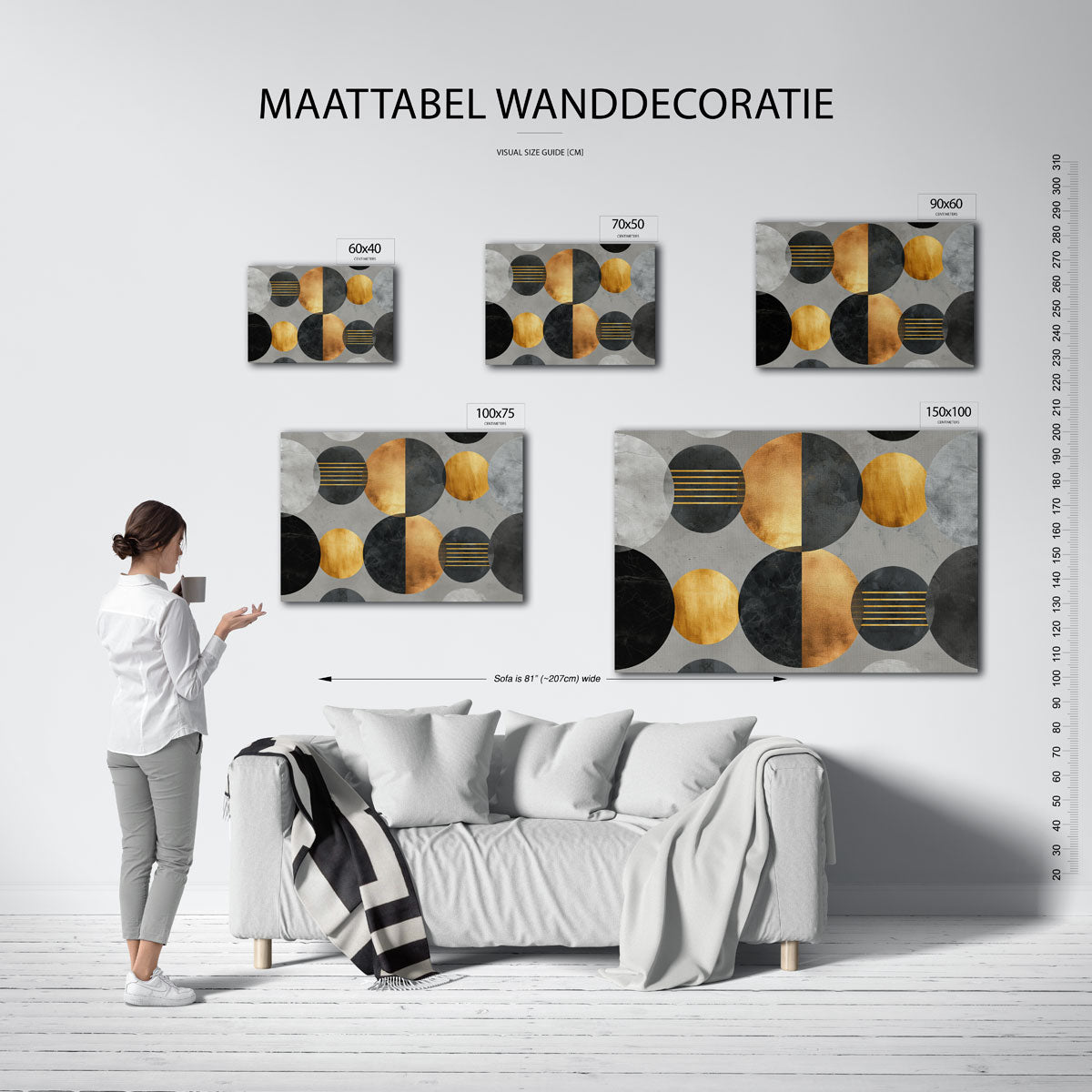 Geometrische cirkelcompositie Kunstwerk