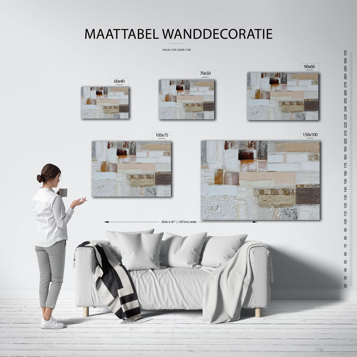 Gelaagde textuur compositie Kunstwerk