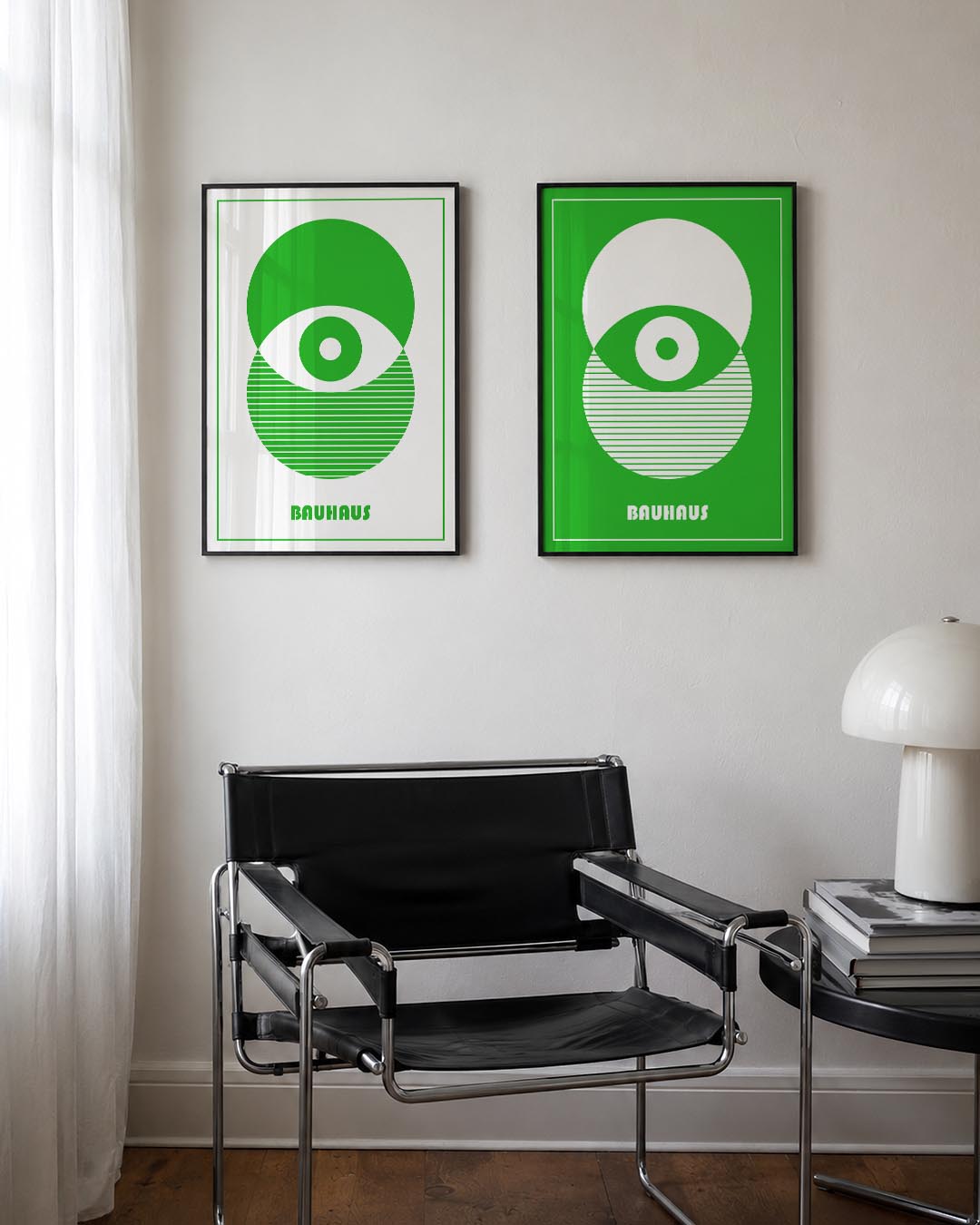 Groene cirkelcompositie Posterset