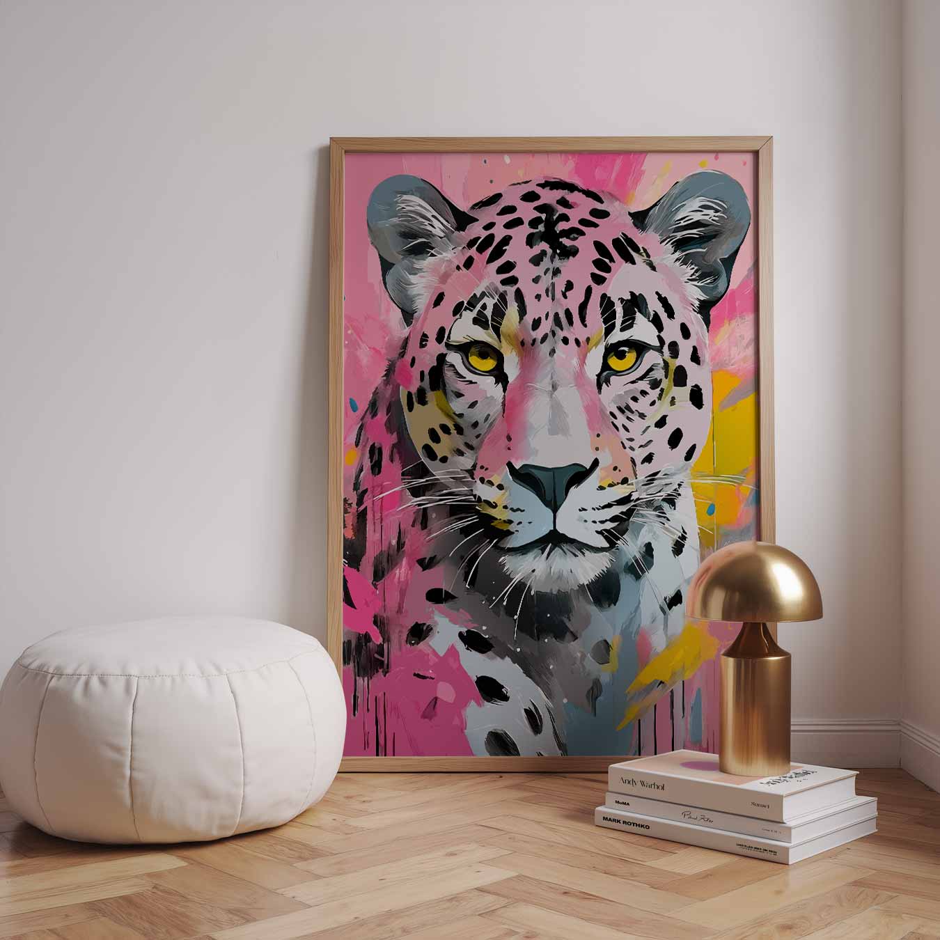 Kleurrijke Luipaard Kunstposter-WallArtistic