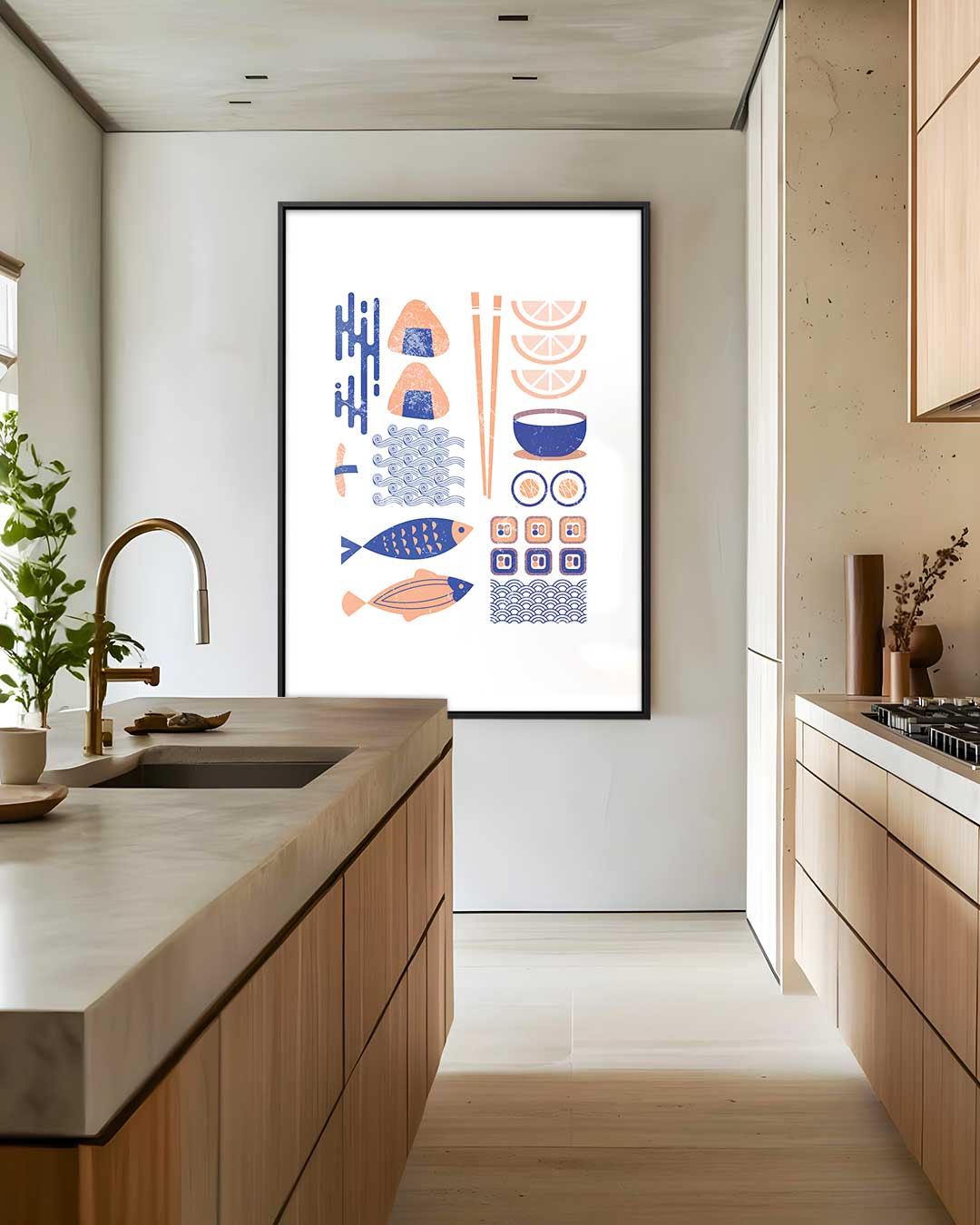 Japanse Culinaire Vormgeving Kunstwerk-canvas-dibond-plexiglas-wanddecoratie-WallArtistic