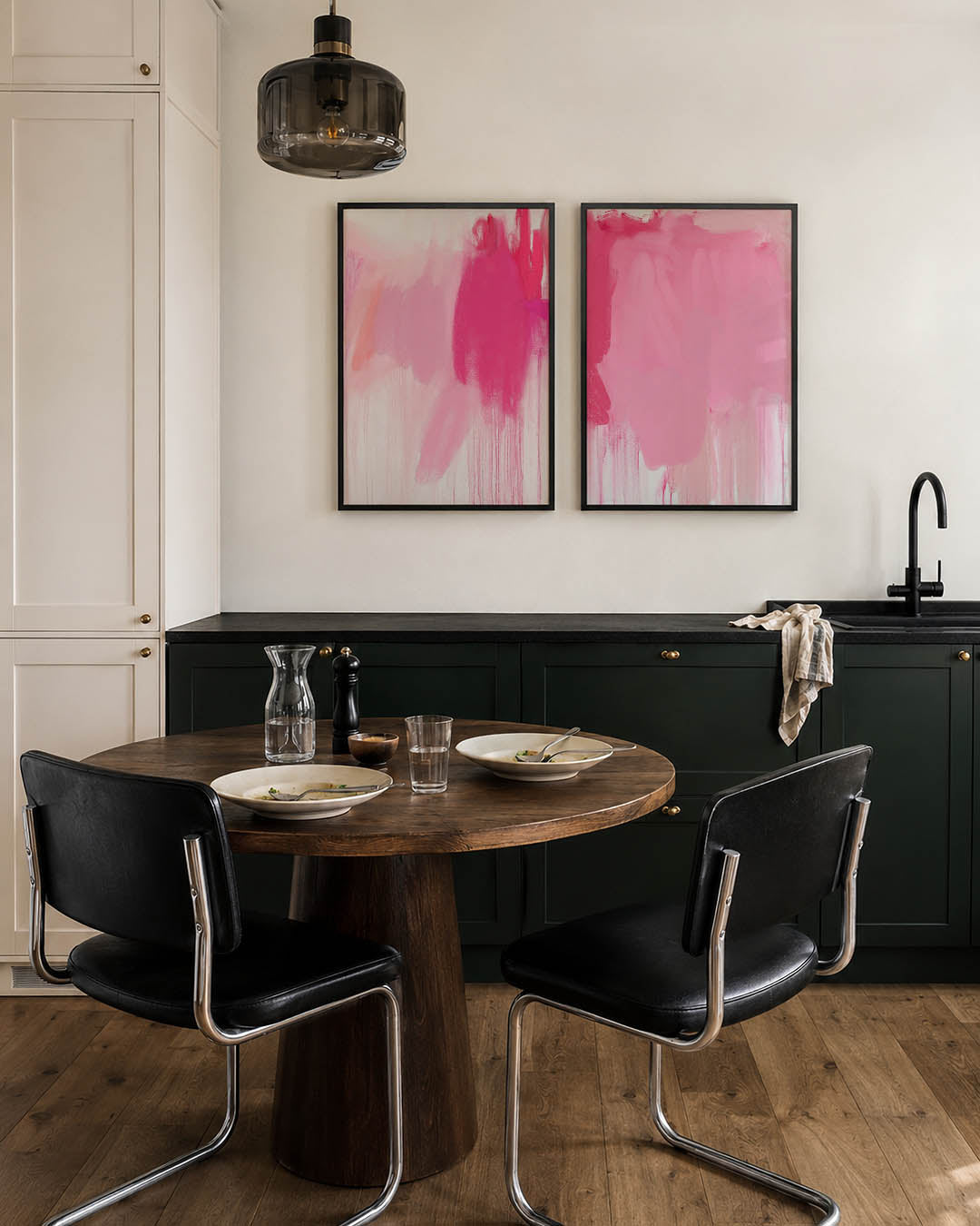 Roze vegen Posterset