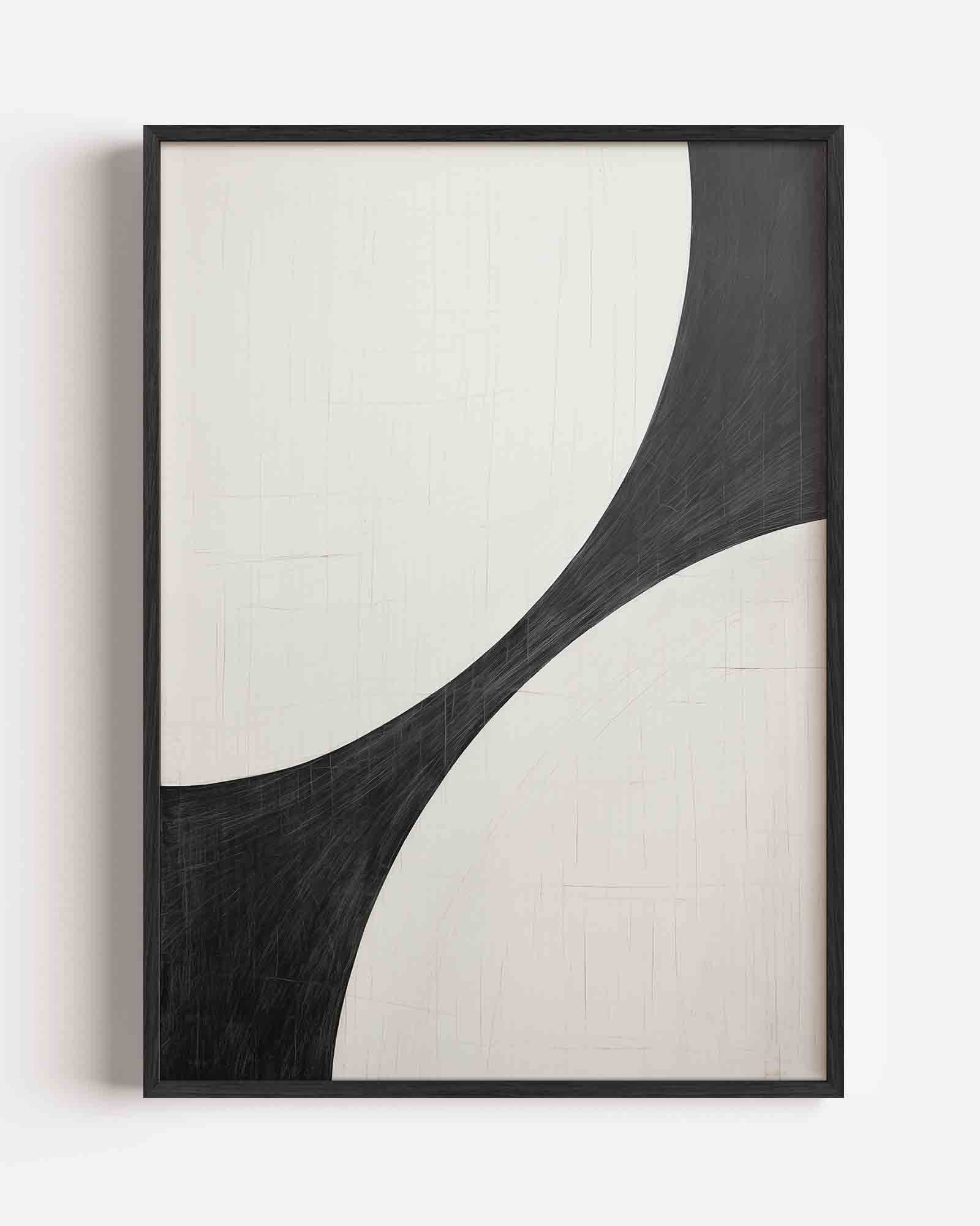 Abstracte zwart wit Poster