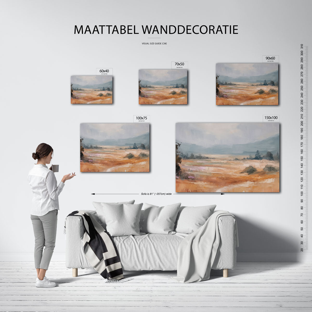 Landschap compositie Kunstwerk