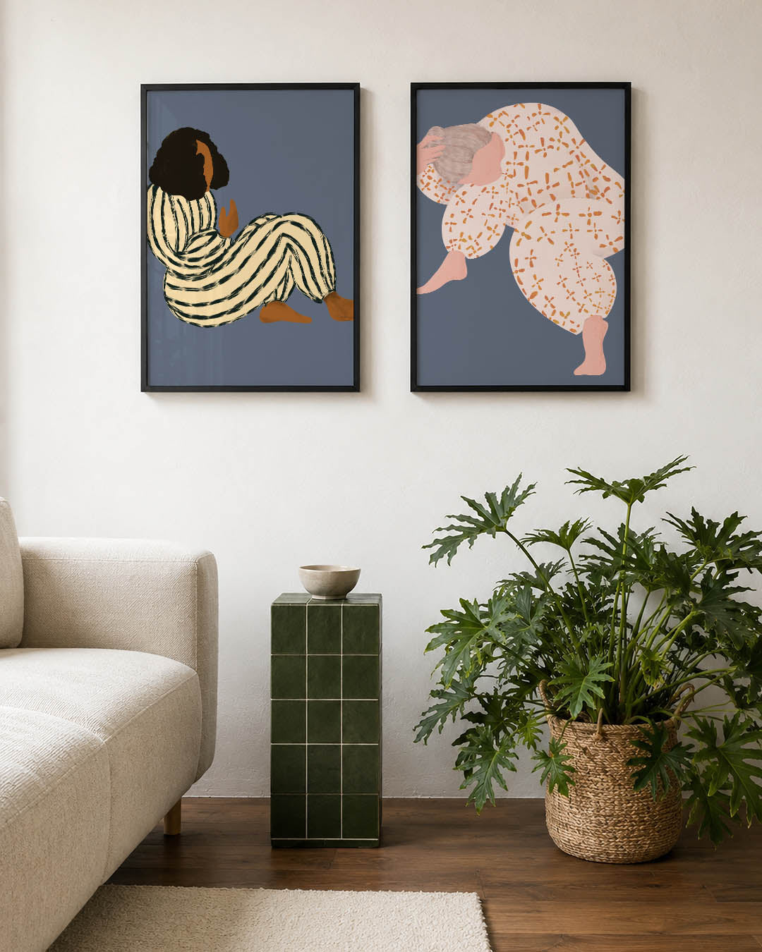 Gestreepte vormen Posterset