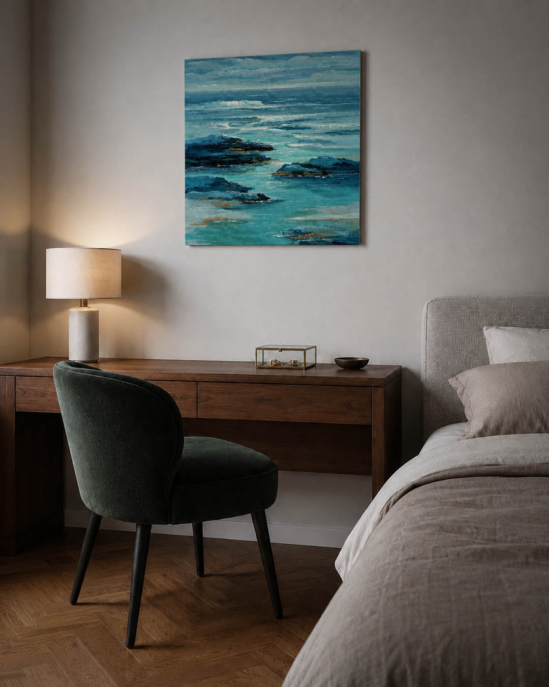 Zeezicht compositie Kunstwerk