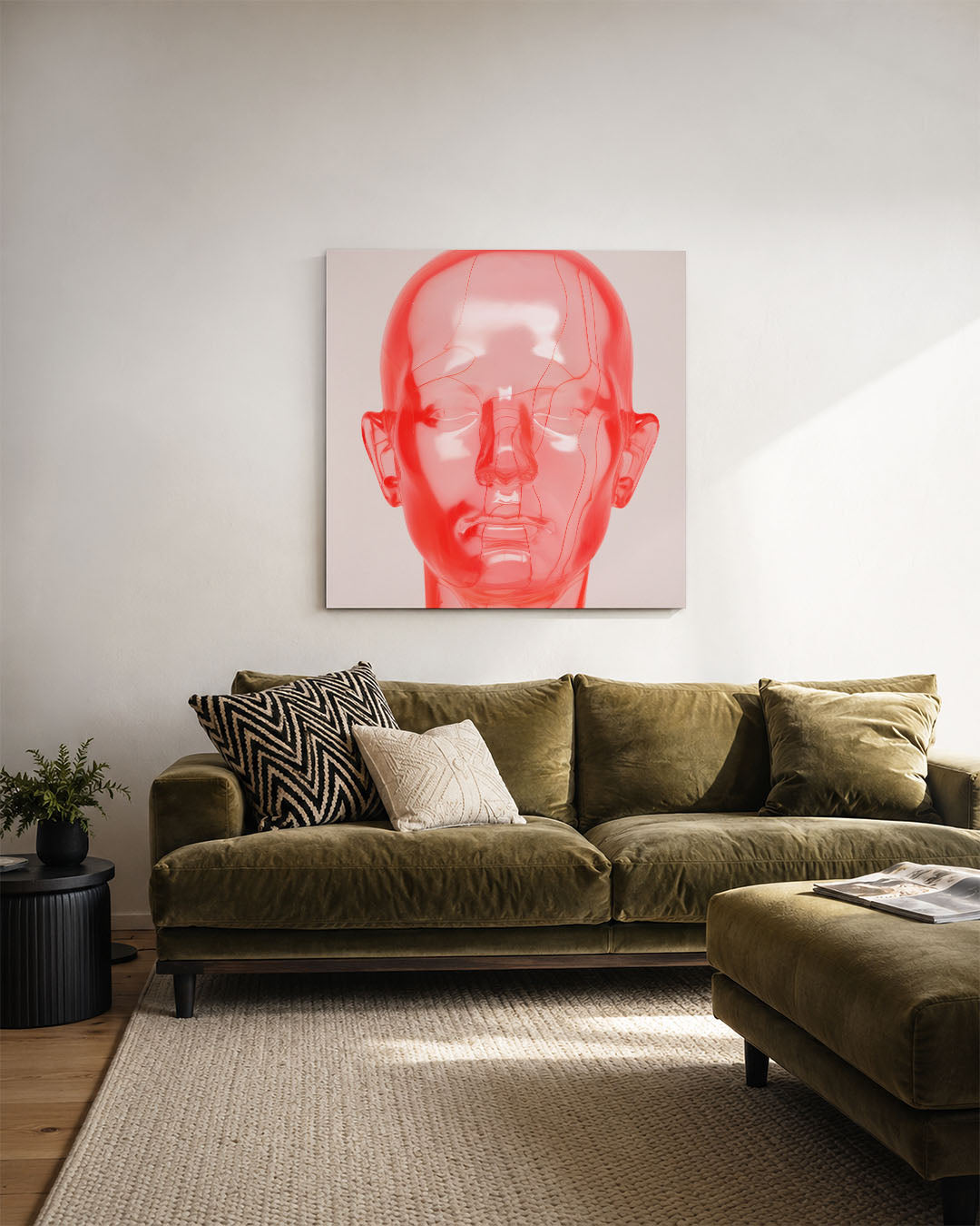 Transparante hoofdvorm Kunstwerk