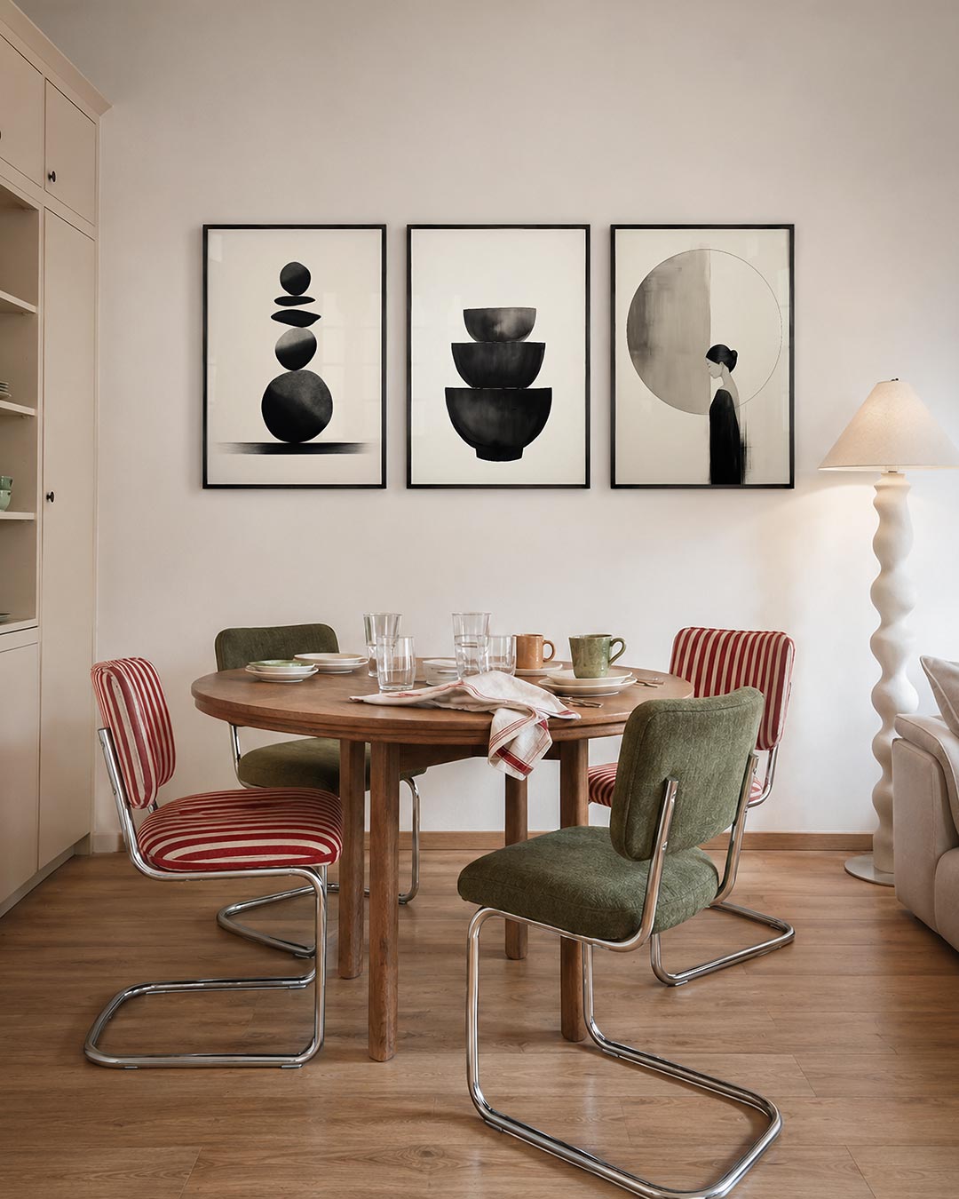 Zwevende vormen Posterset