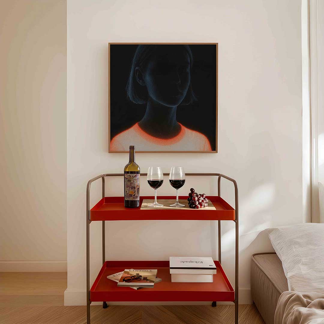 Silhouet met gloed Poster