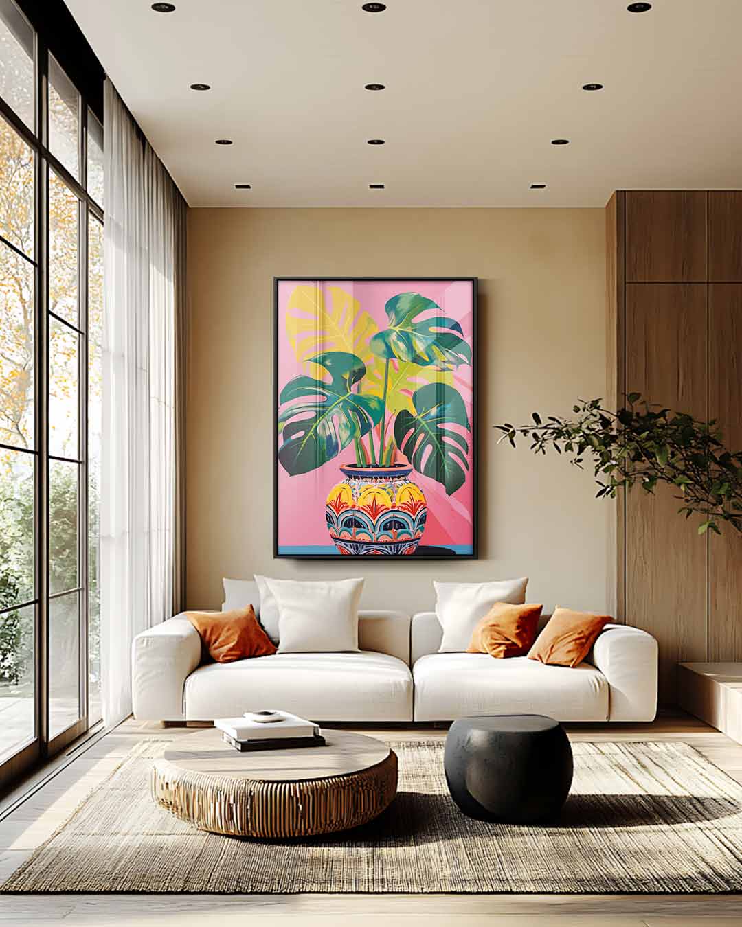 Tropische Bliss in Keramiek Kunstwerk-canvas-dibond-plexiglas-wanddecoratie-WallArtistic