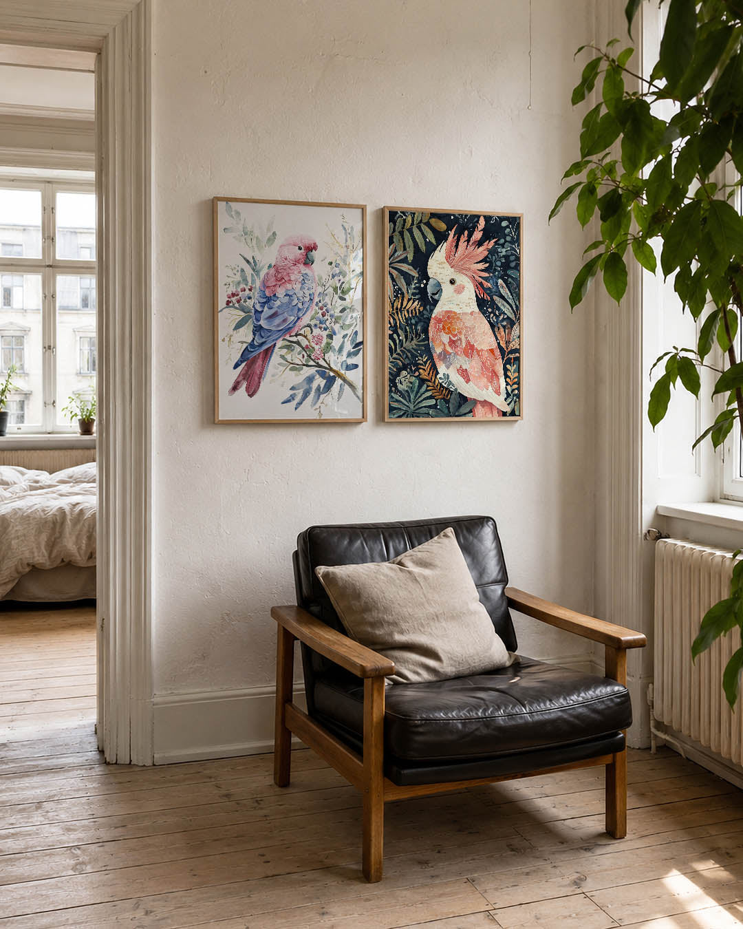Vogels en bladeren Posterset