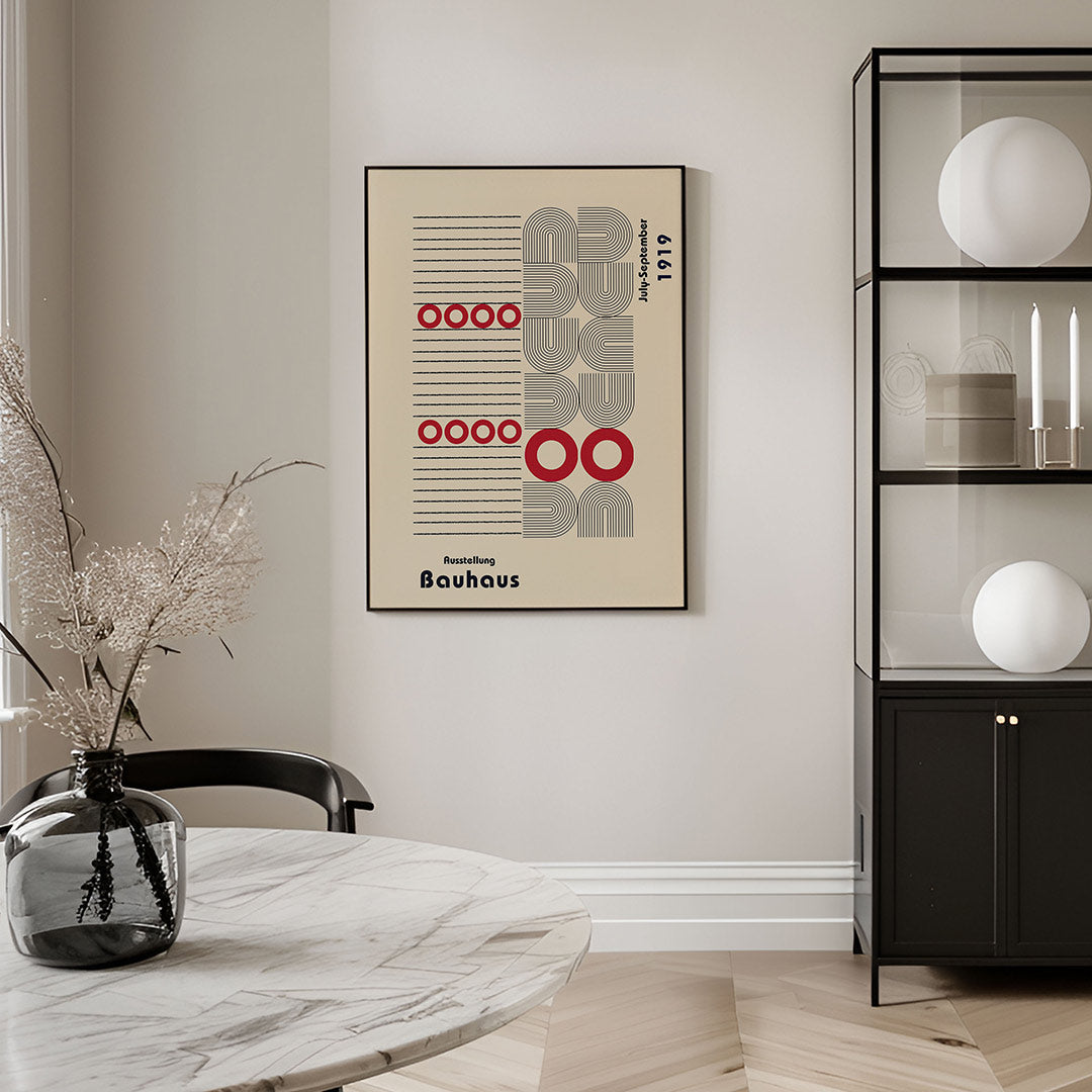 Lijnen en cirkelritme Poster