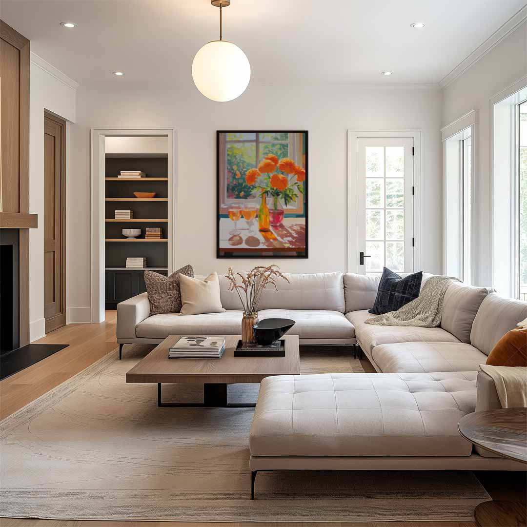 Zomers Licht in de Kamer Kunstwerk-canvas-dibond-plexiglas-wanddecoratie-WallArtistic