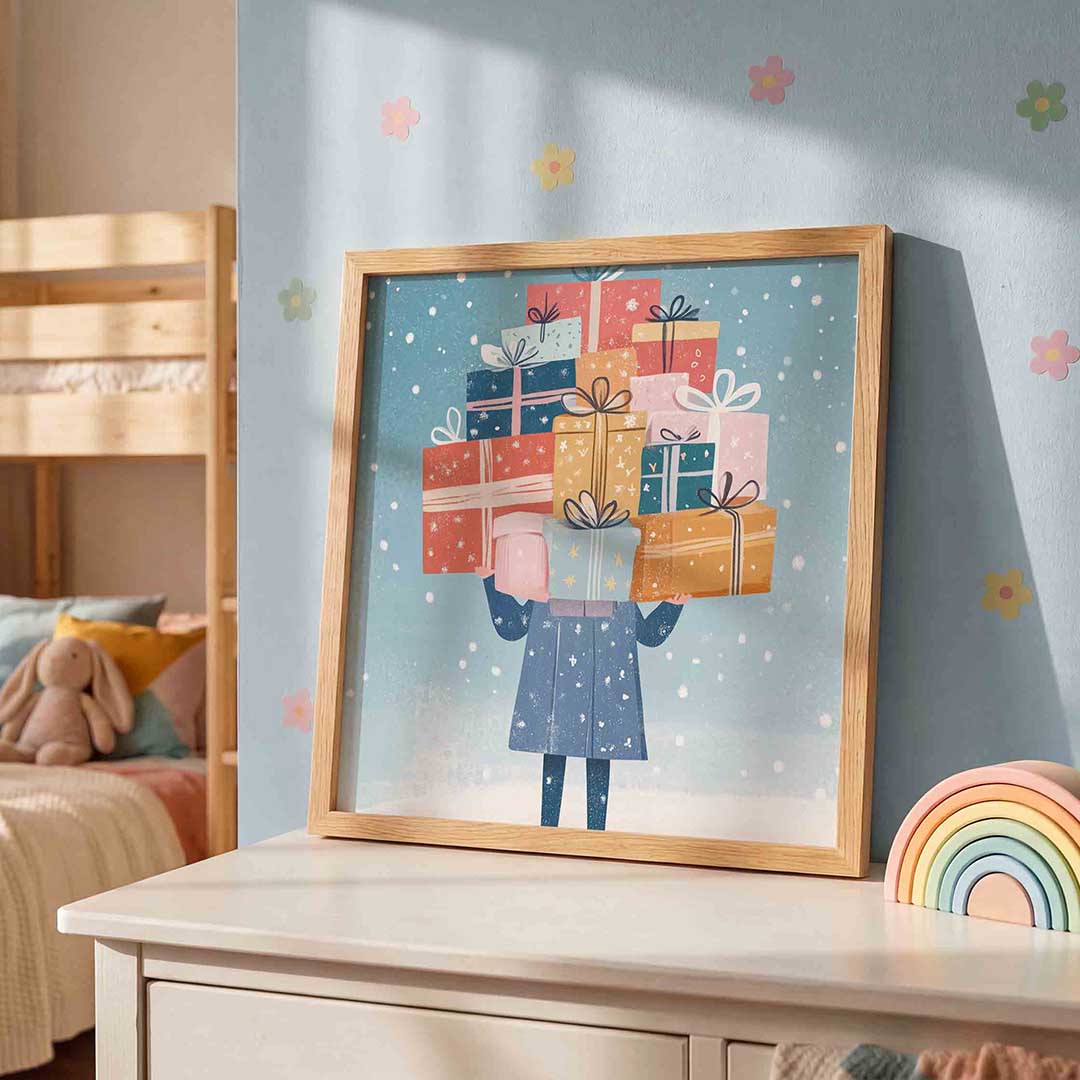 Stapeling van cadeaus Poster