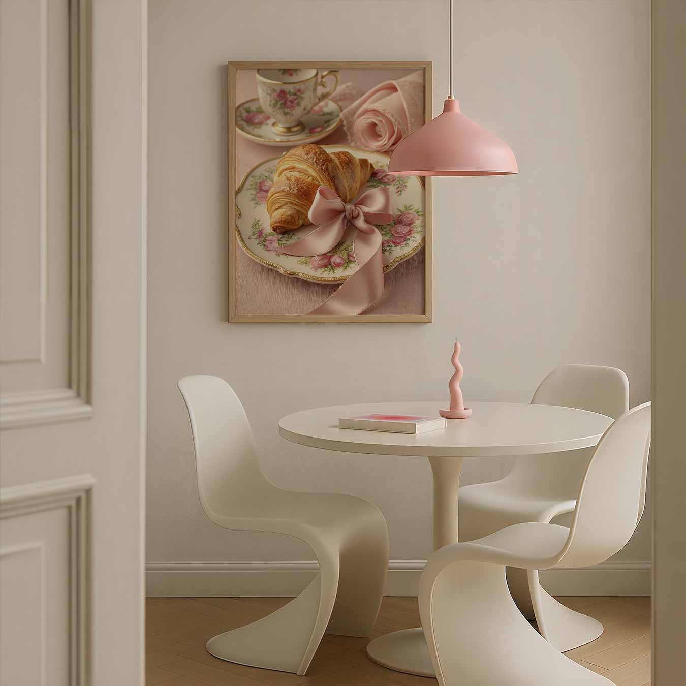 Elegante Rozen Ontbijtposter-WallArtistic