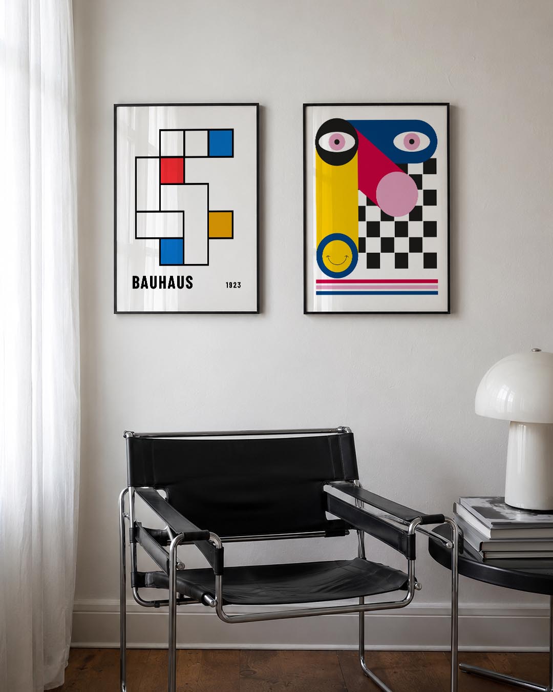 Kleurrijke vlakverdeling Posterset