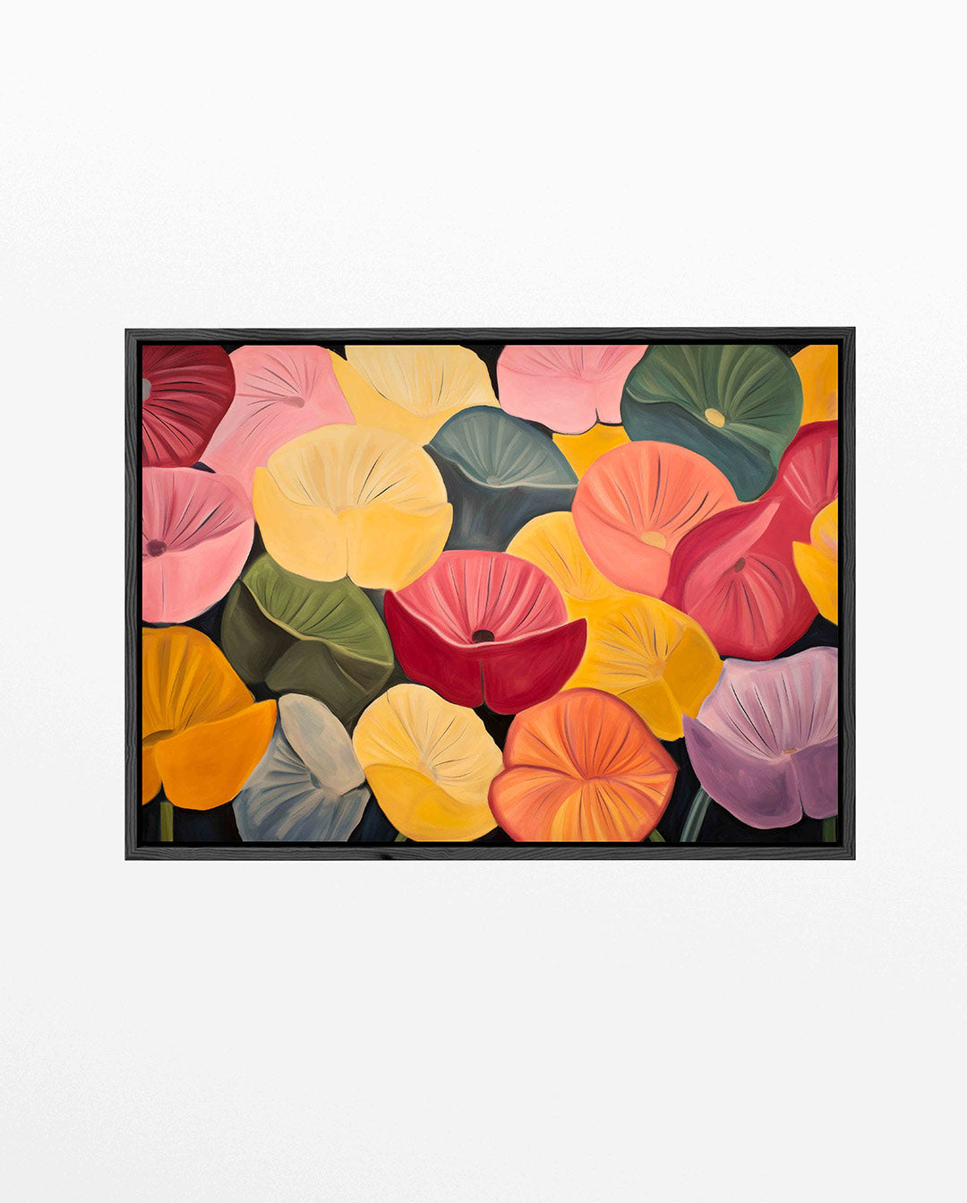 Kleurrijke bloemenvormen Kunstwerk