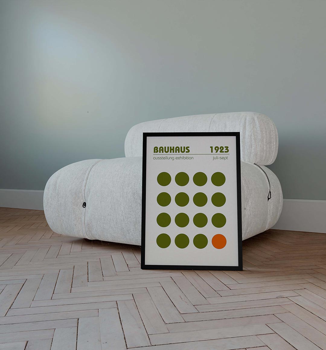Cirkelpatroon en contrast Poster