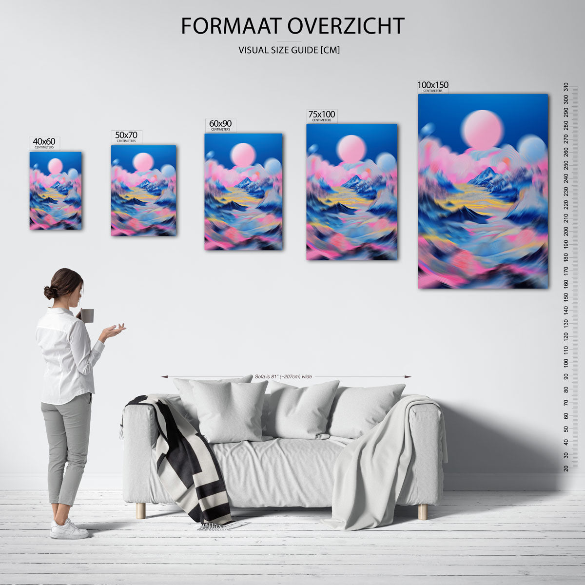 Dromerige berglandschap Kunstwerk