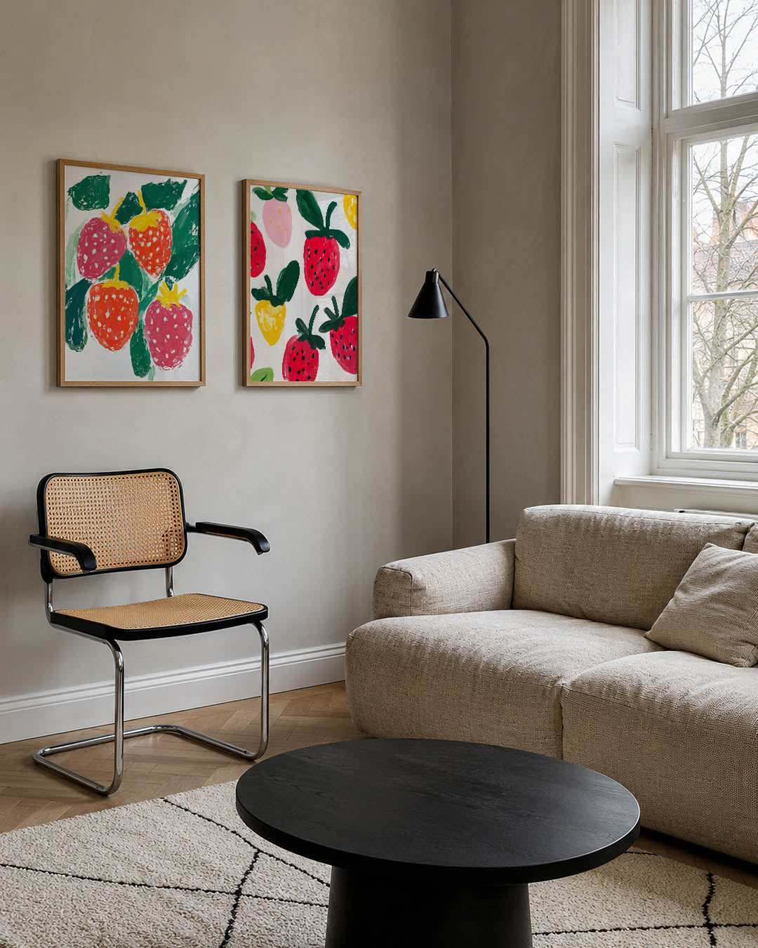 Speelse aardbeien Posterset