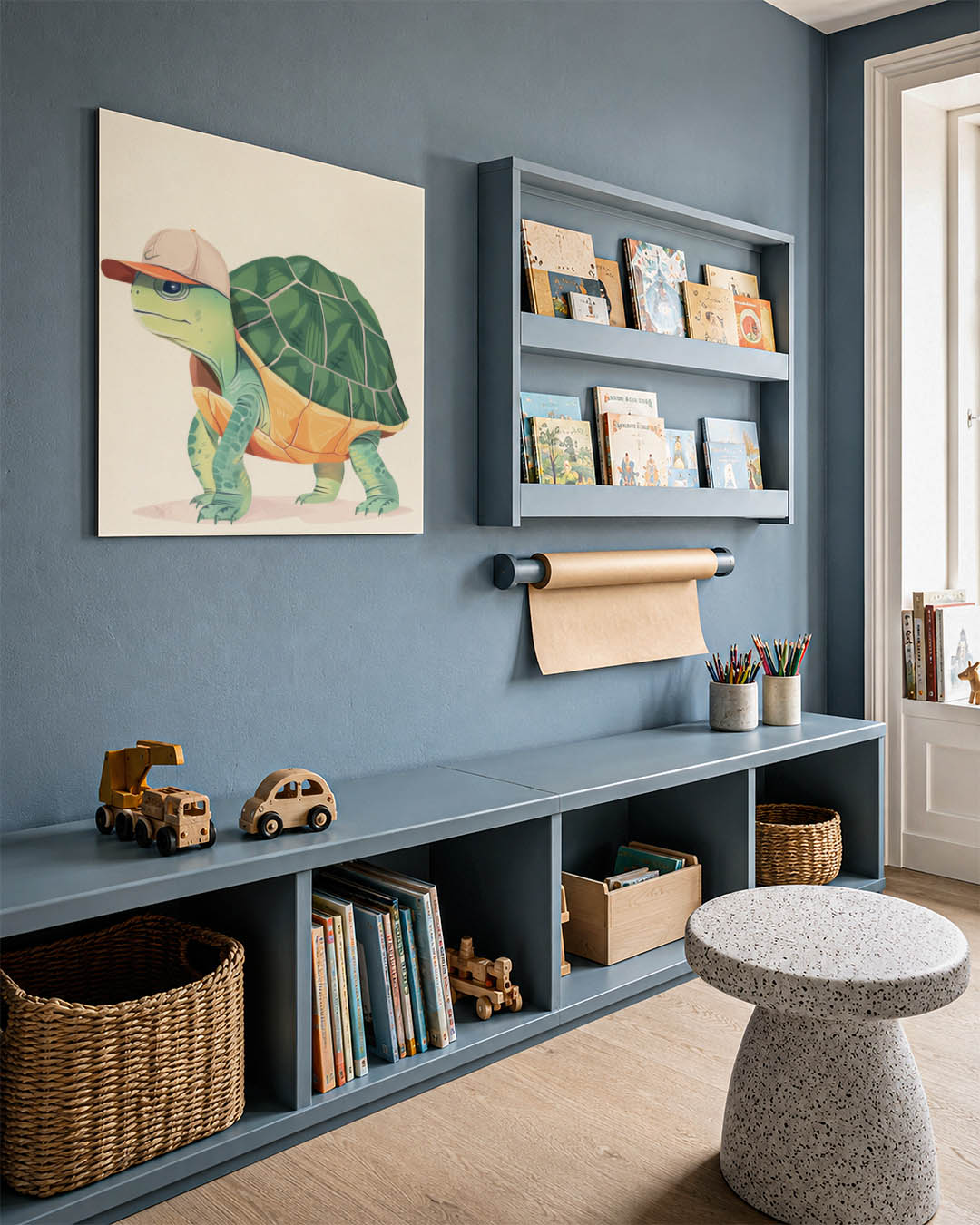Speelse schildpad illustratie Kunstwerk