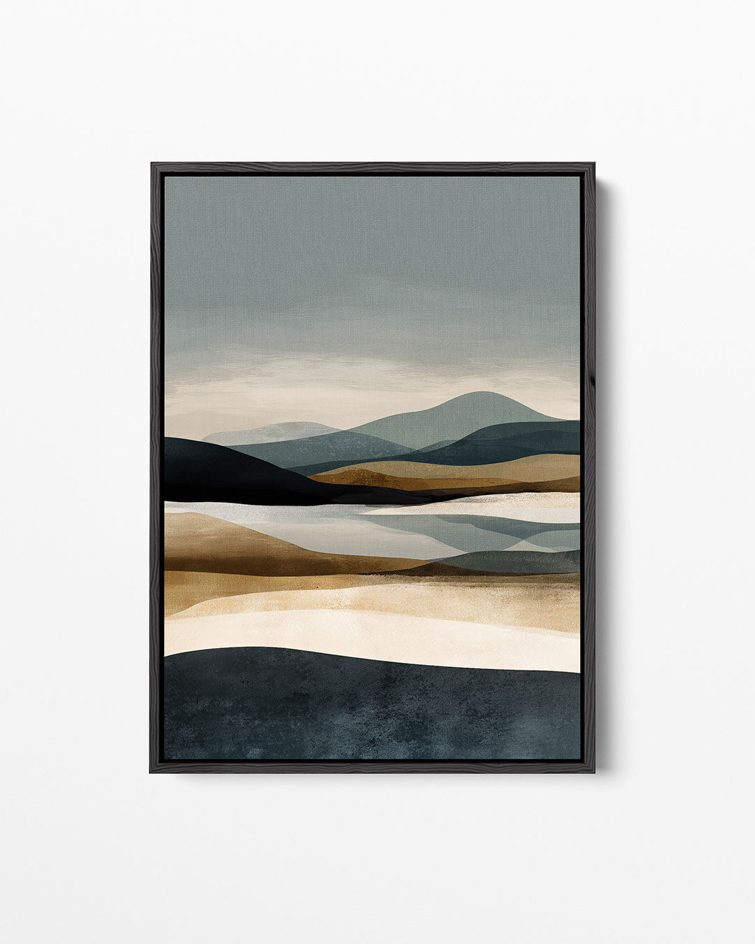 Gelaagde landschap compositie Kunstwerk