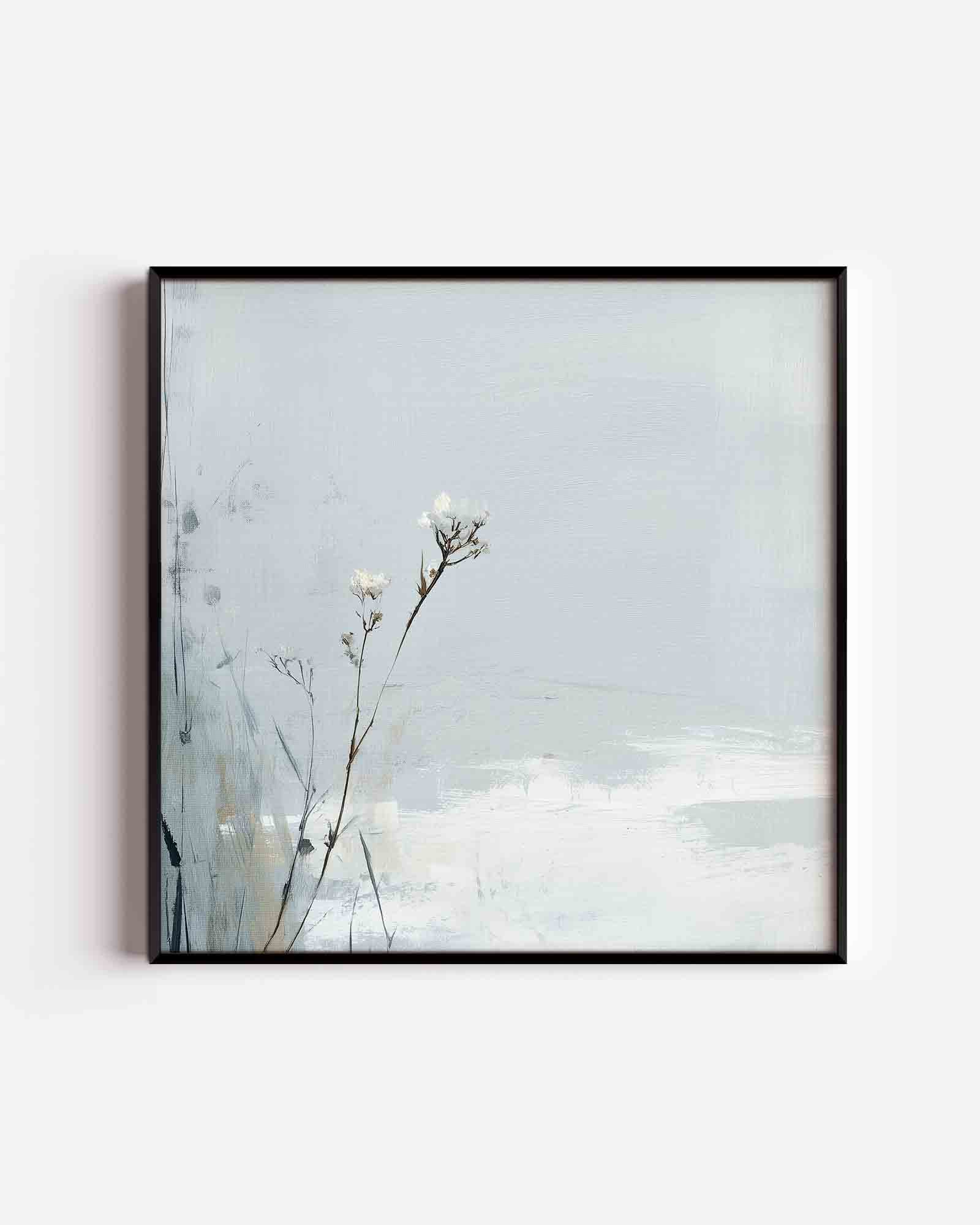 Witte bloemen Poster