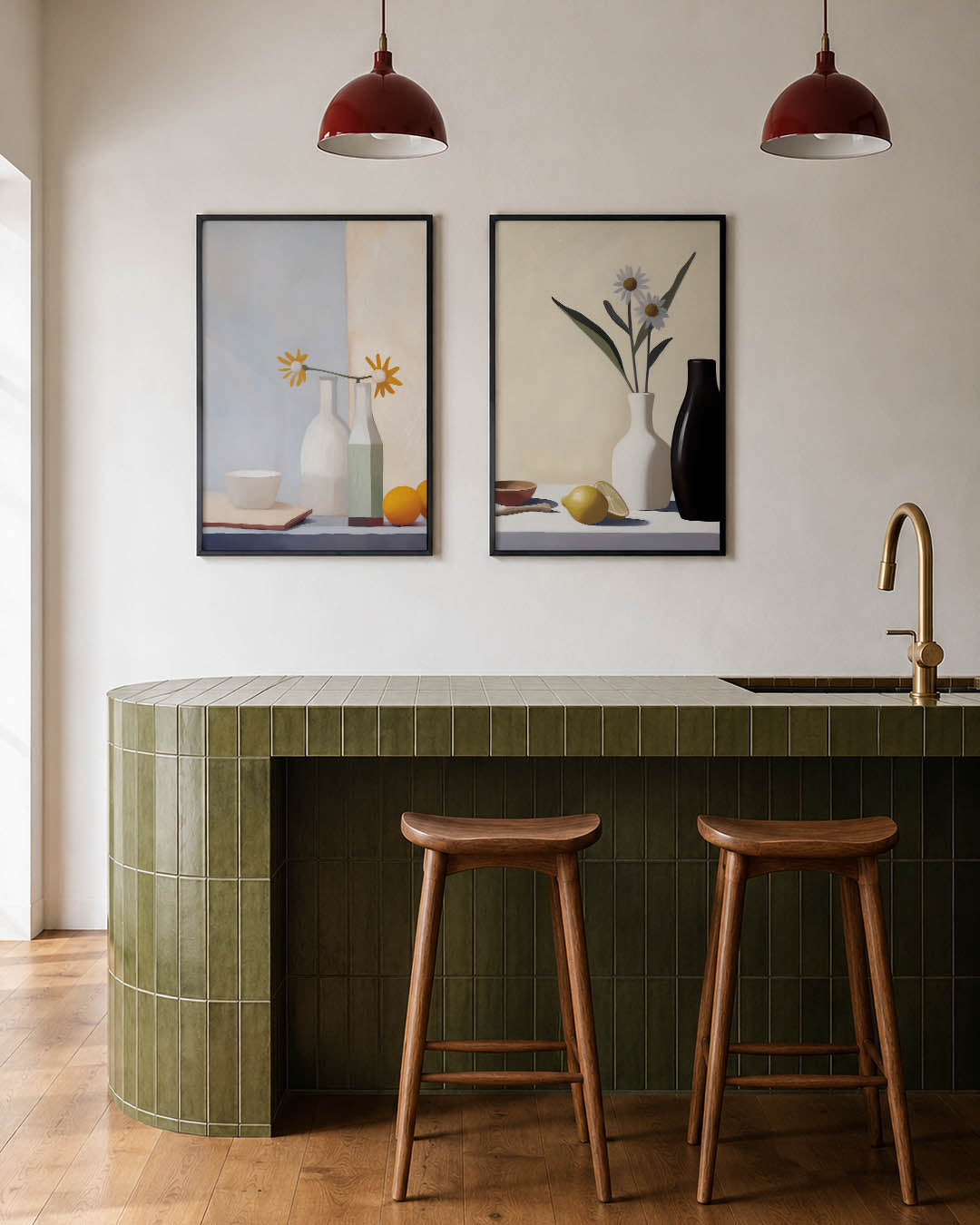 Stilleven met vormen Posterset