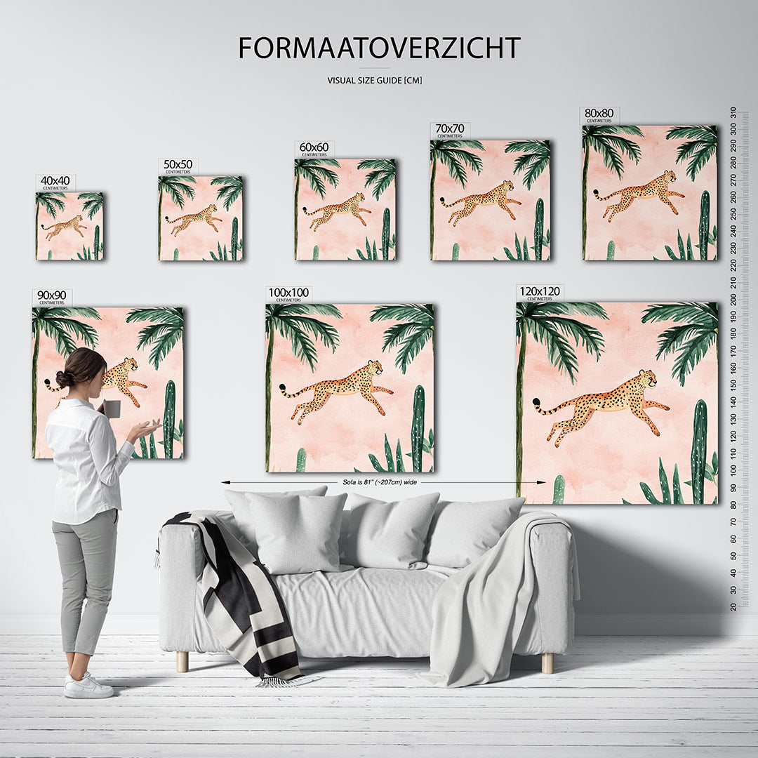 Springende luipaard Kunstwerk