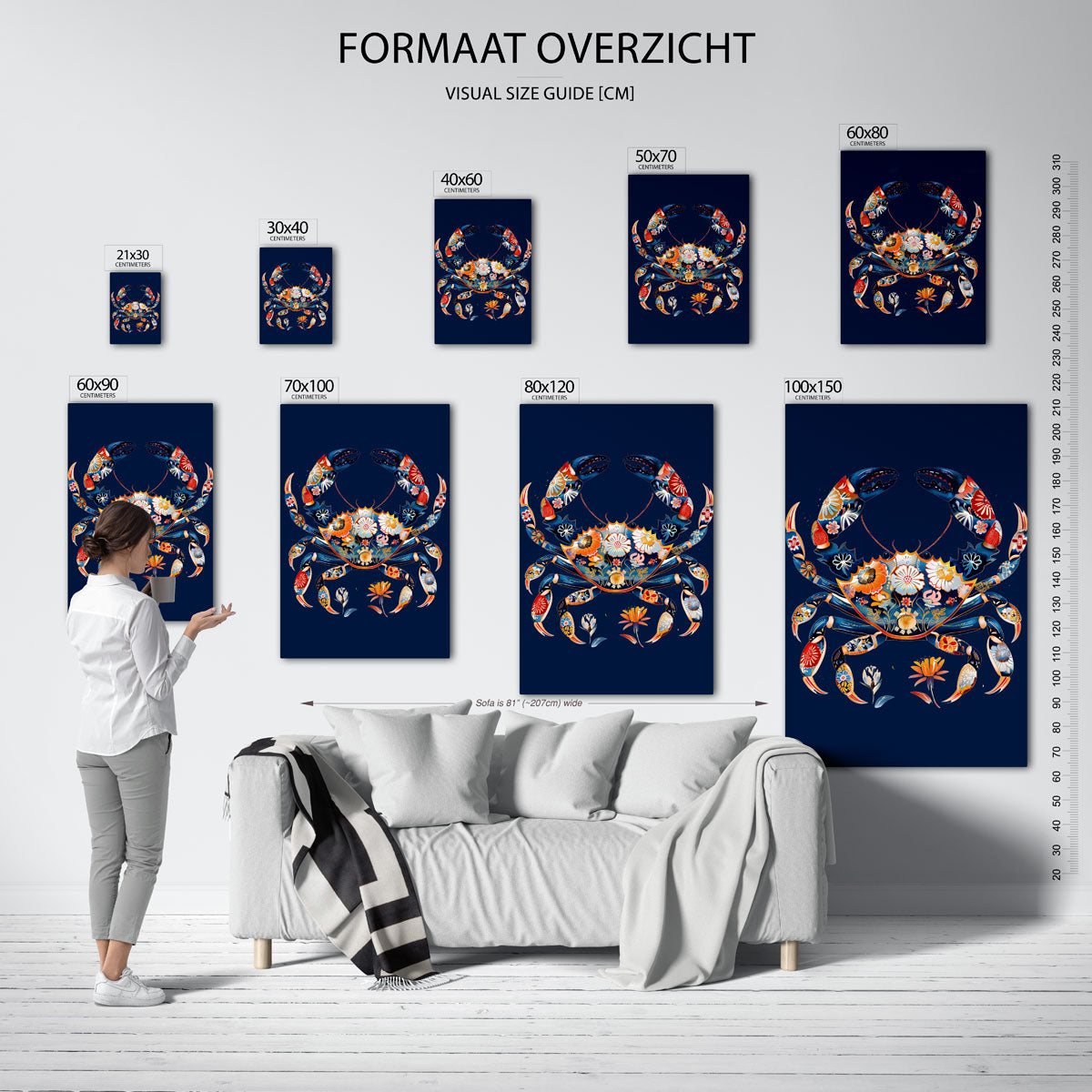 Bloemenkrab Poster