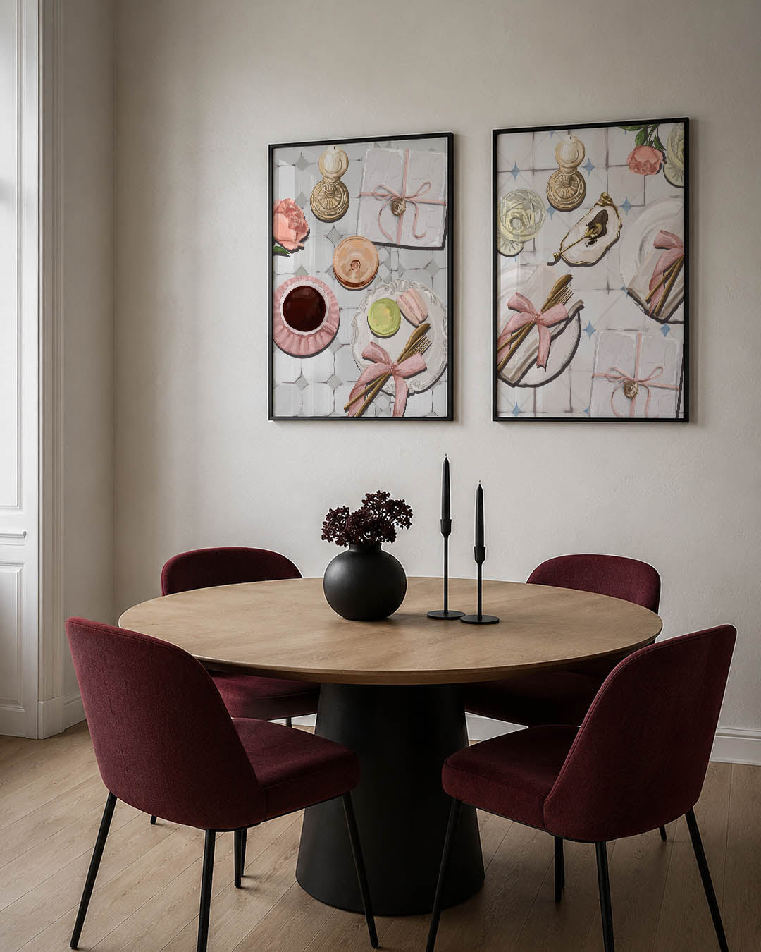 Pastel tafereel Posterset