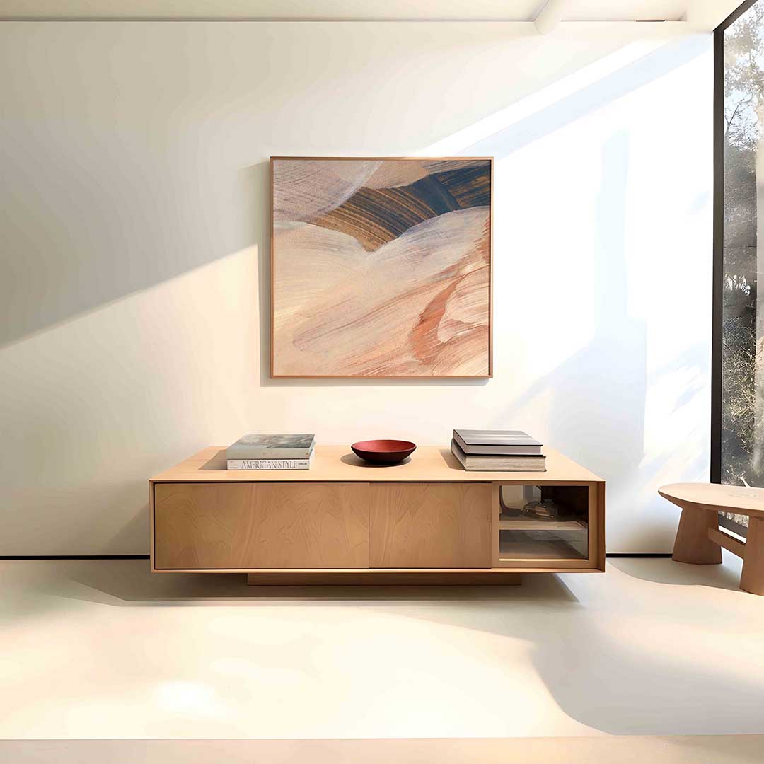 Abstracte penseelstreken Poster
