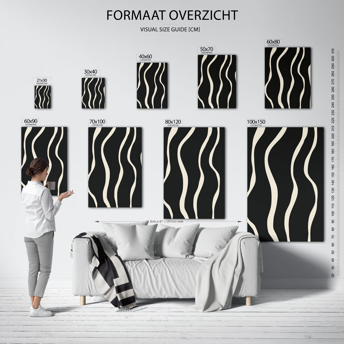 Golvende lijnen Poster