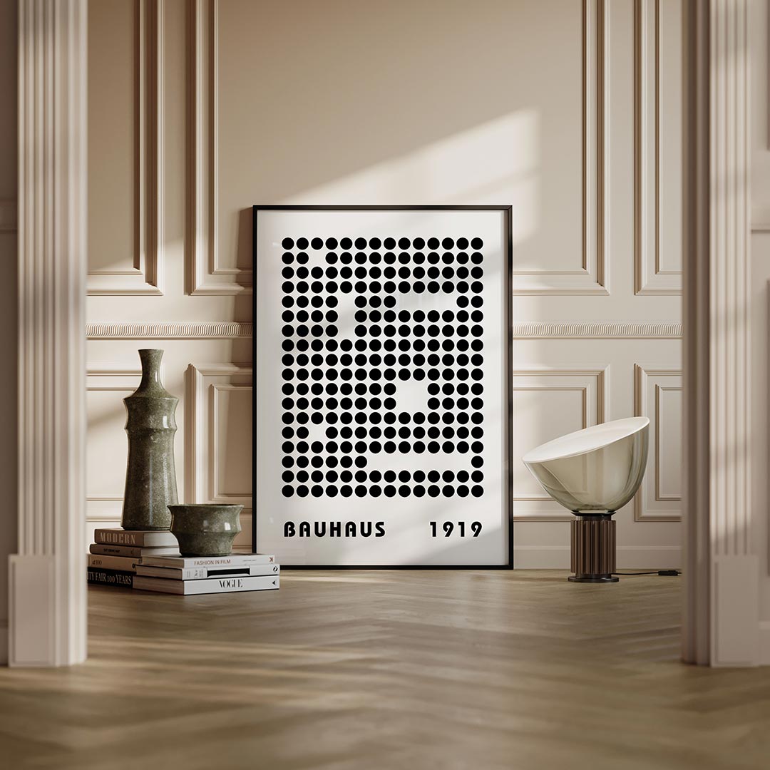 Cirkelpatroon en tekst Poster