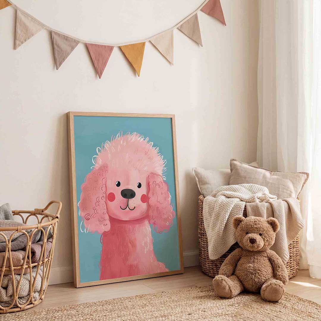 Roze hond Poster