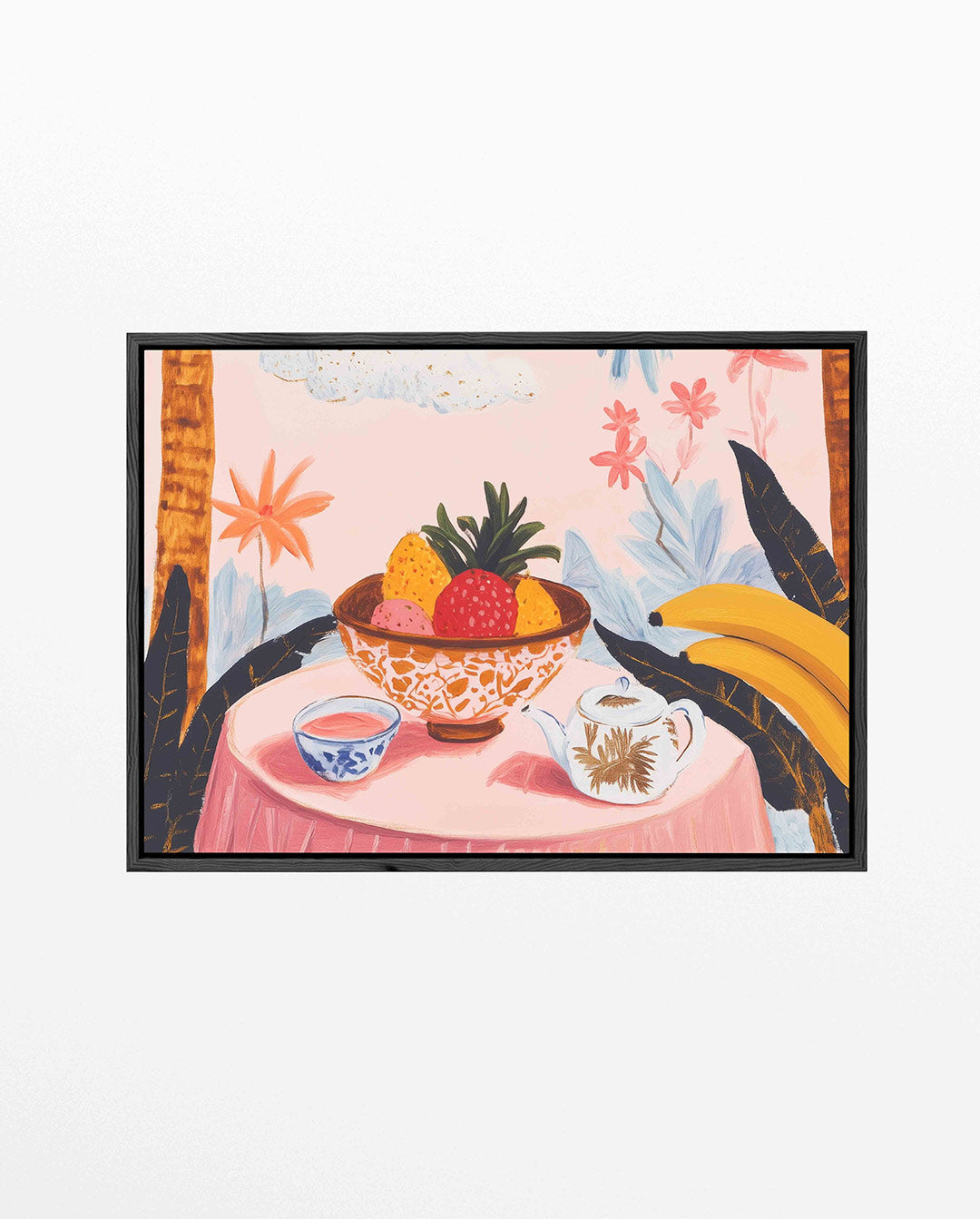 Fruit en bloemen Kunstwerk