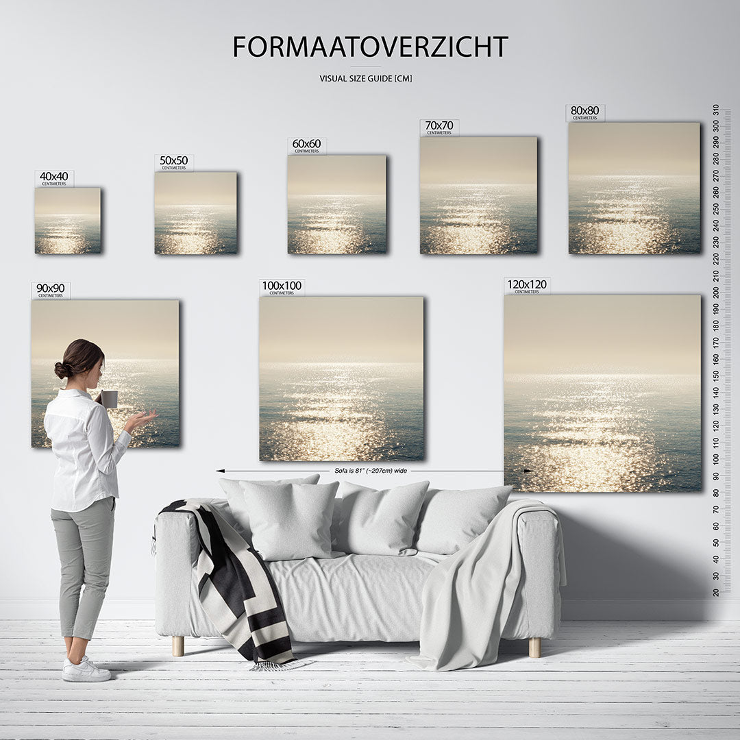 Zonlicht op water Kunstwerk