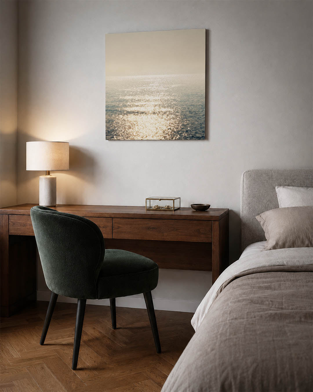 Zonlicht op water Kunstwerk