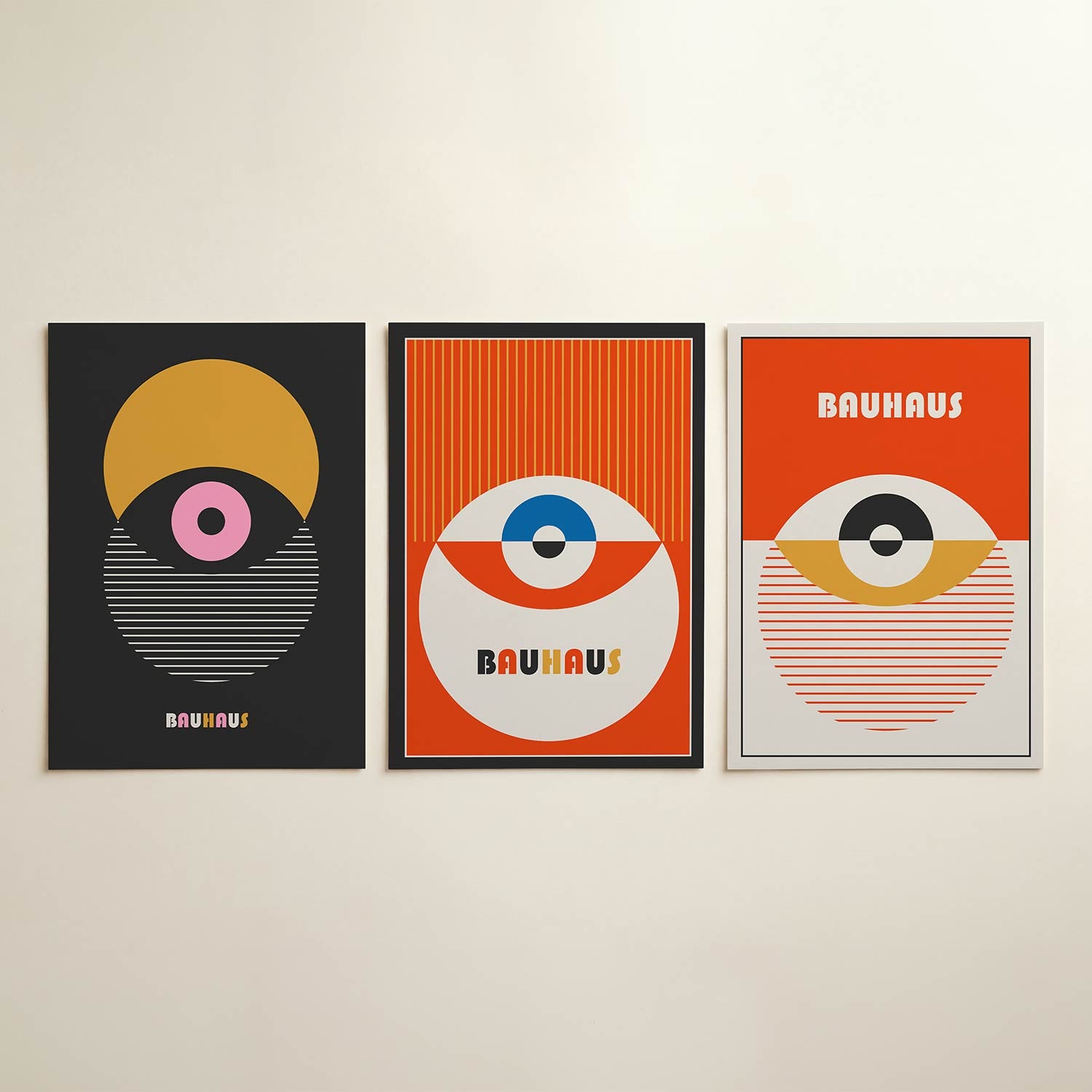 Kleurrijke cirkelcompositie Posterset