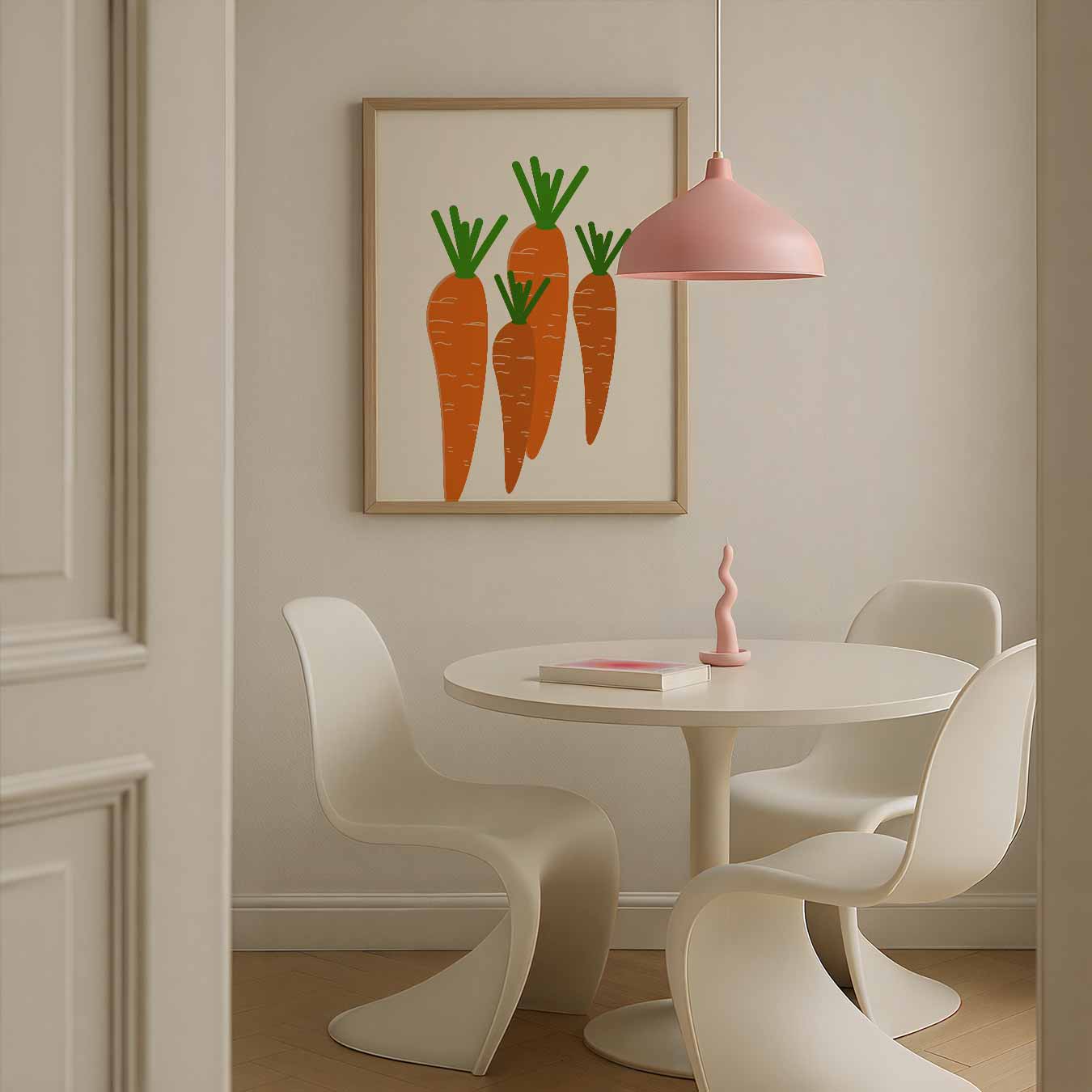 Vrolijke Wortel Illustratie Poster-WallArtistic