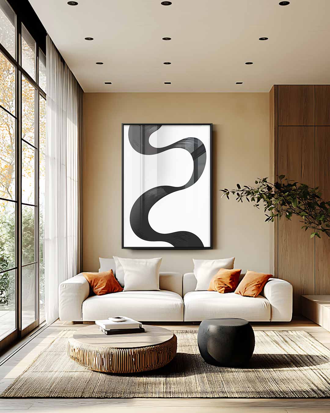 Golvende Stroom Kunstwerk-canvas-dibond-plexiglas-wanddecoratie-WallArtistic