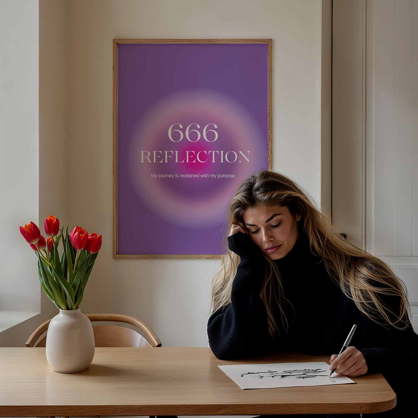 Inspirerende Reflectie Poster-WallArtistic