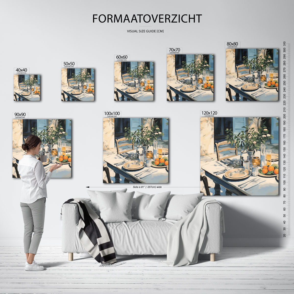 Ontbijttafel met fruit Poster