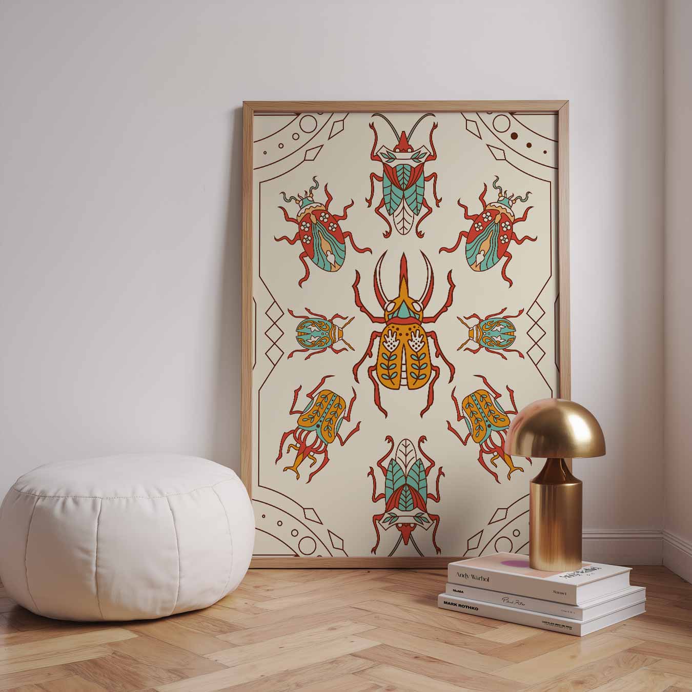 Boho Insecten Kunstposter-WallArtistic