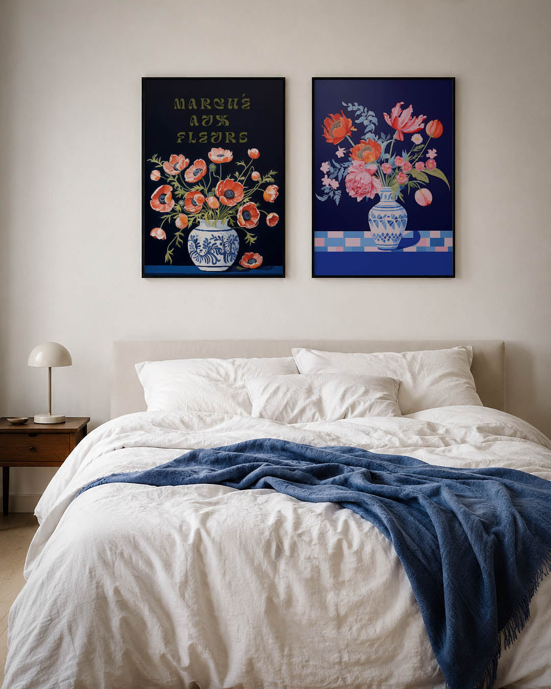 Bloemrijke compositie Posterset