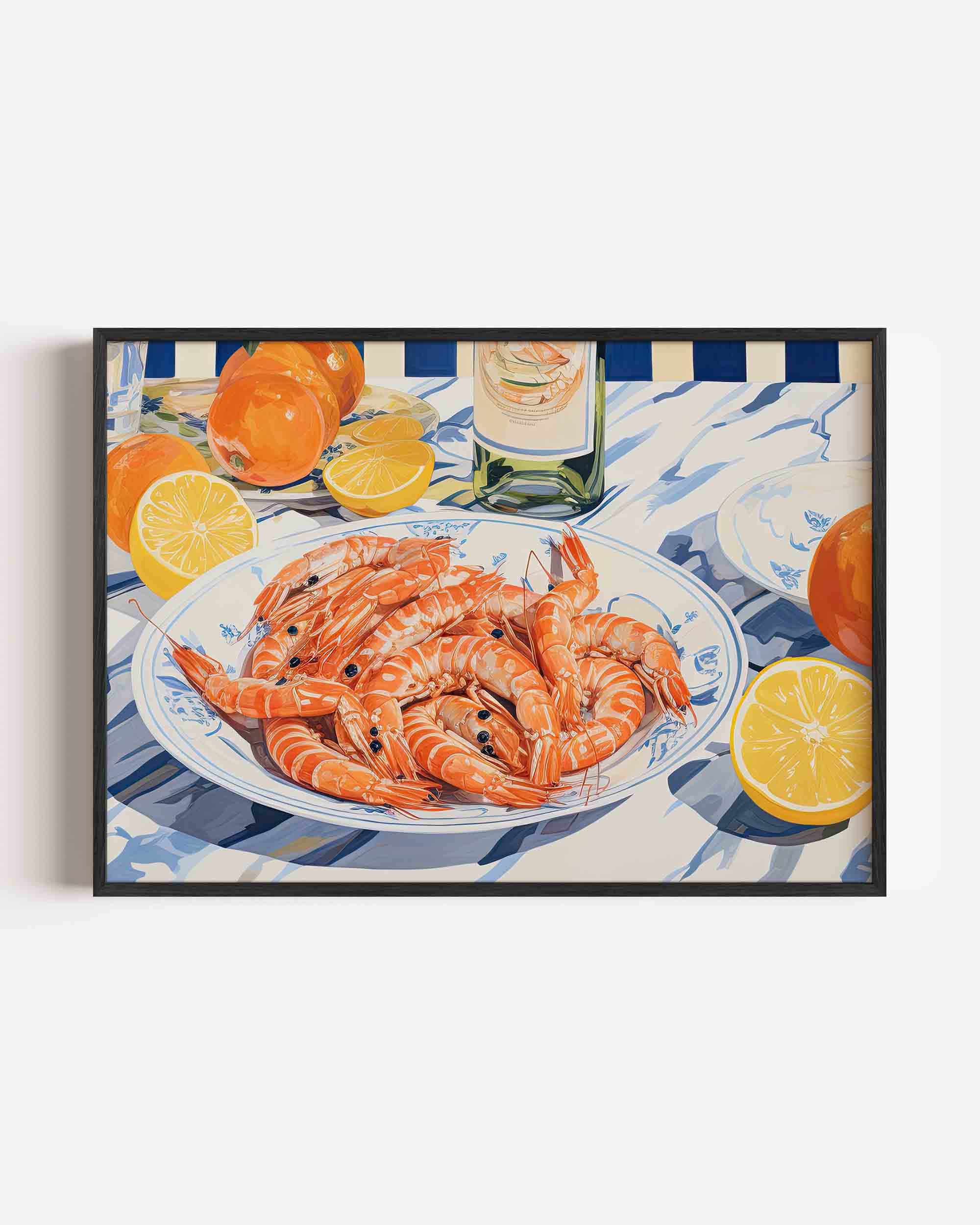 Garnalen en citrus Poster